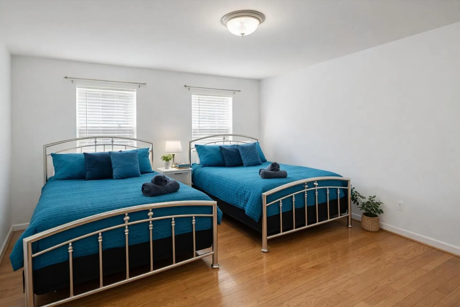 Bed in Luxury Villa with Hot Tub, Two Fire Pits, King Bed Suite, Game Room & Fenced Yard