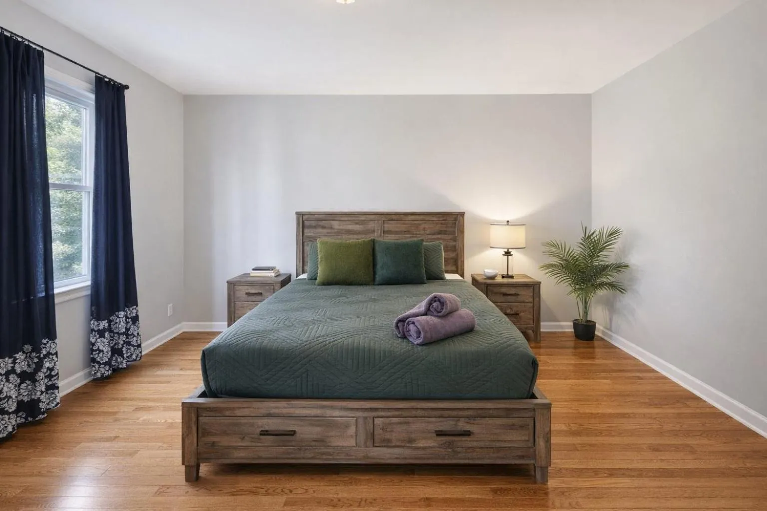 Bed in Luxury Villa with Hot Tub, Two Fire Pits, King Bed Suite, Game Room & Fenced Yard