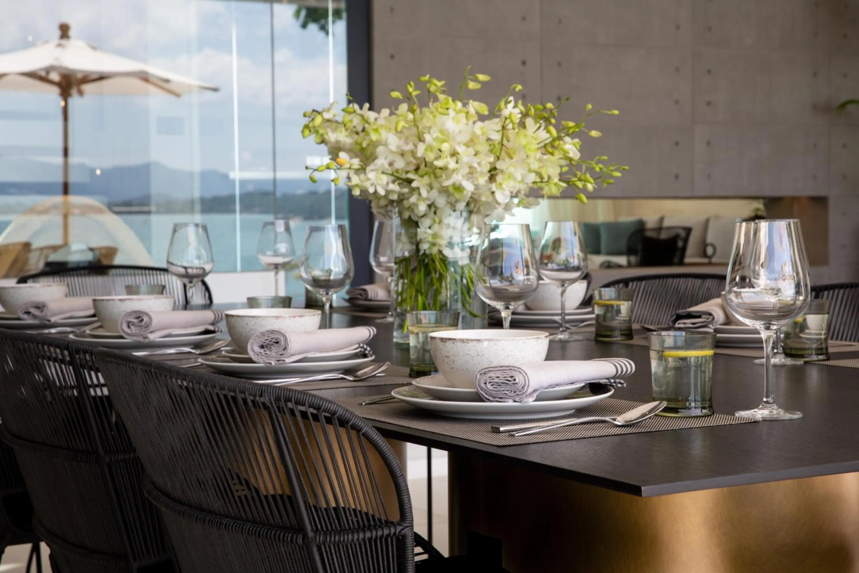 Dining area in Kerem Luxury Beachfront Villas