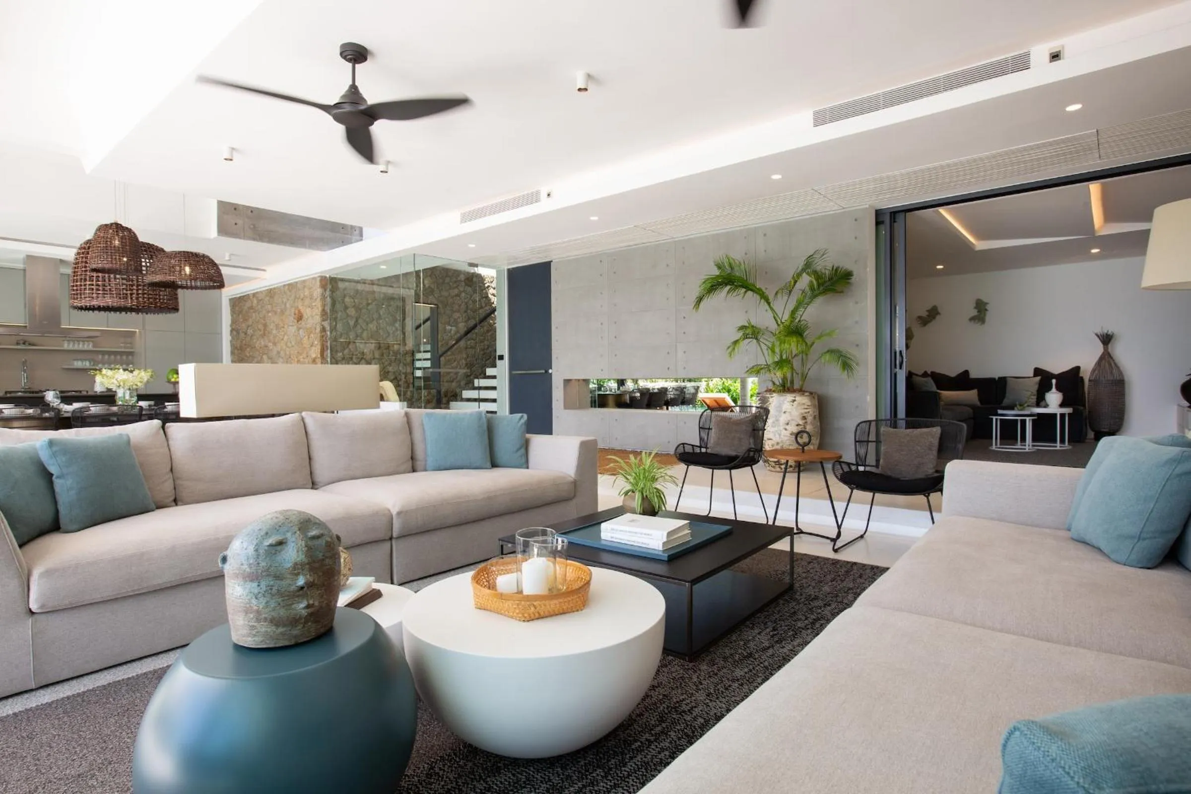 Living room in Kerem Luxury Beachfront Villas