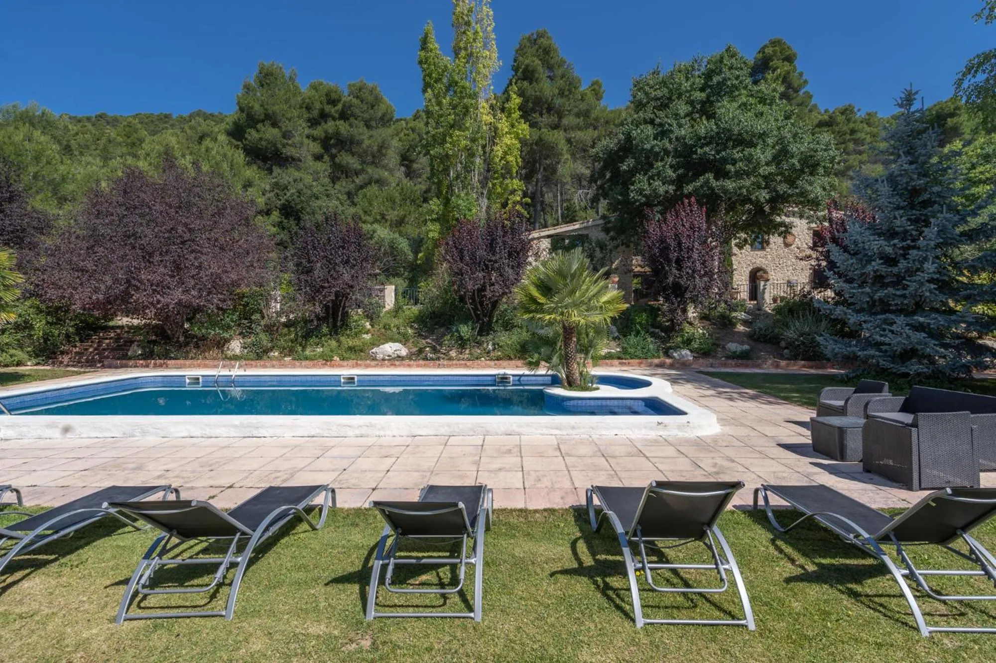 Swimming pool in Masia Ventanell Luxury villa near Barcelona