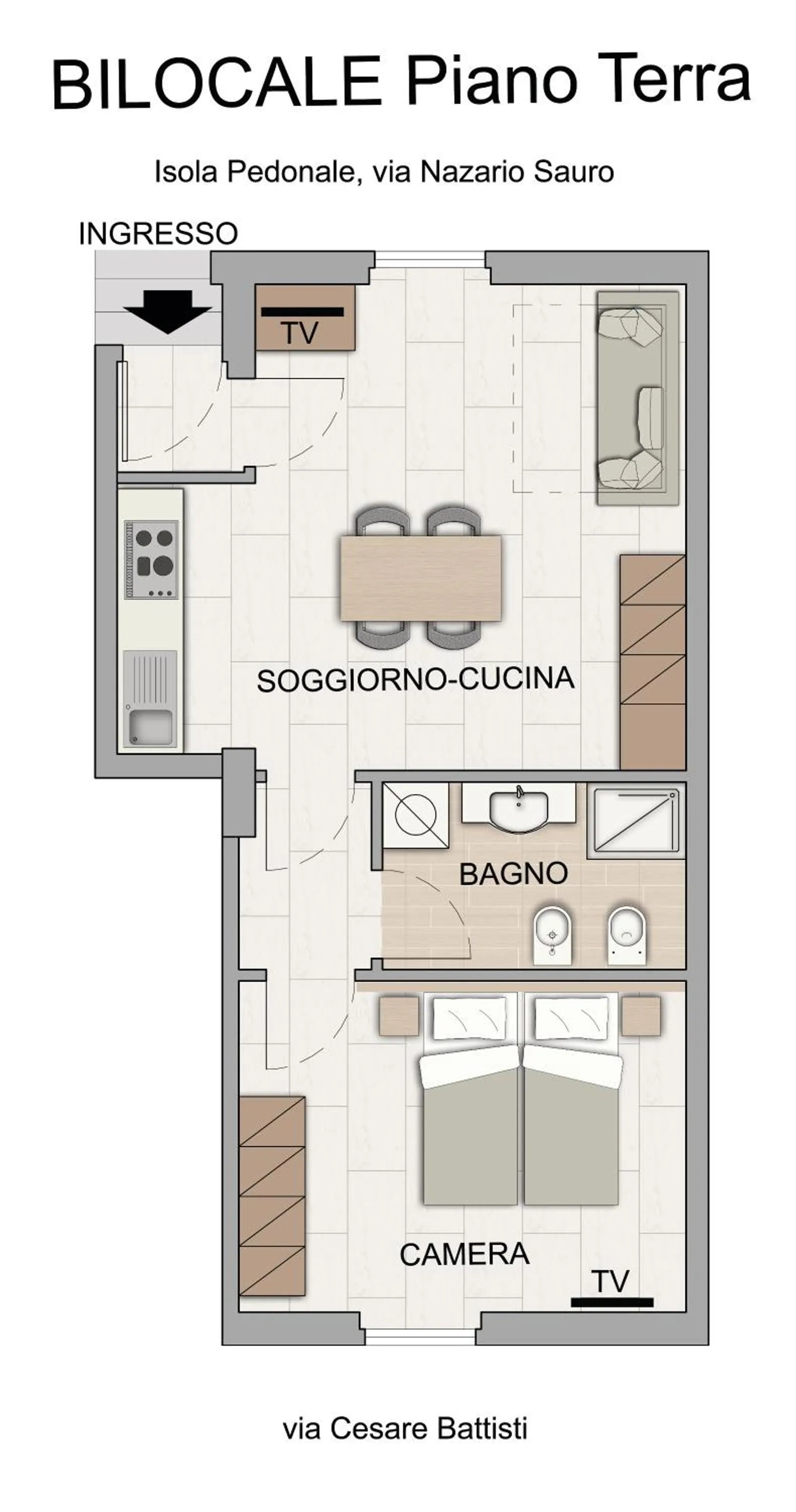 Floor plan in Residence Stella Marina