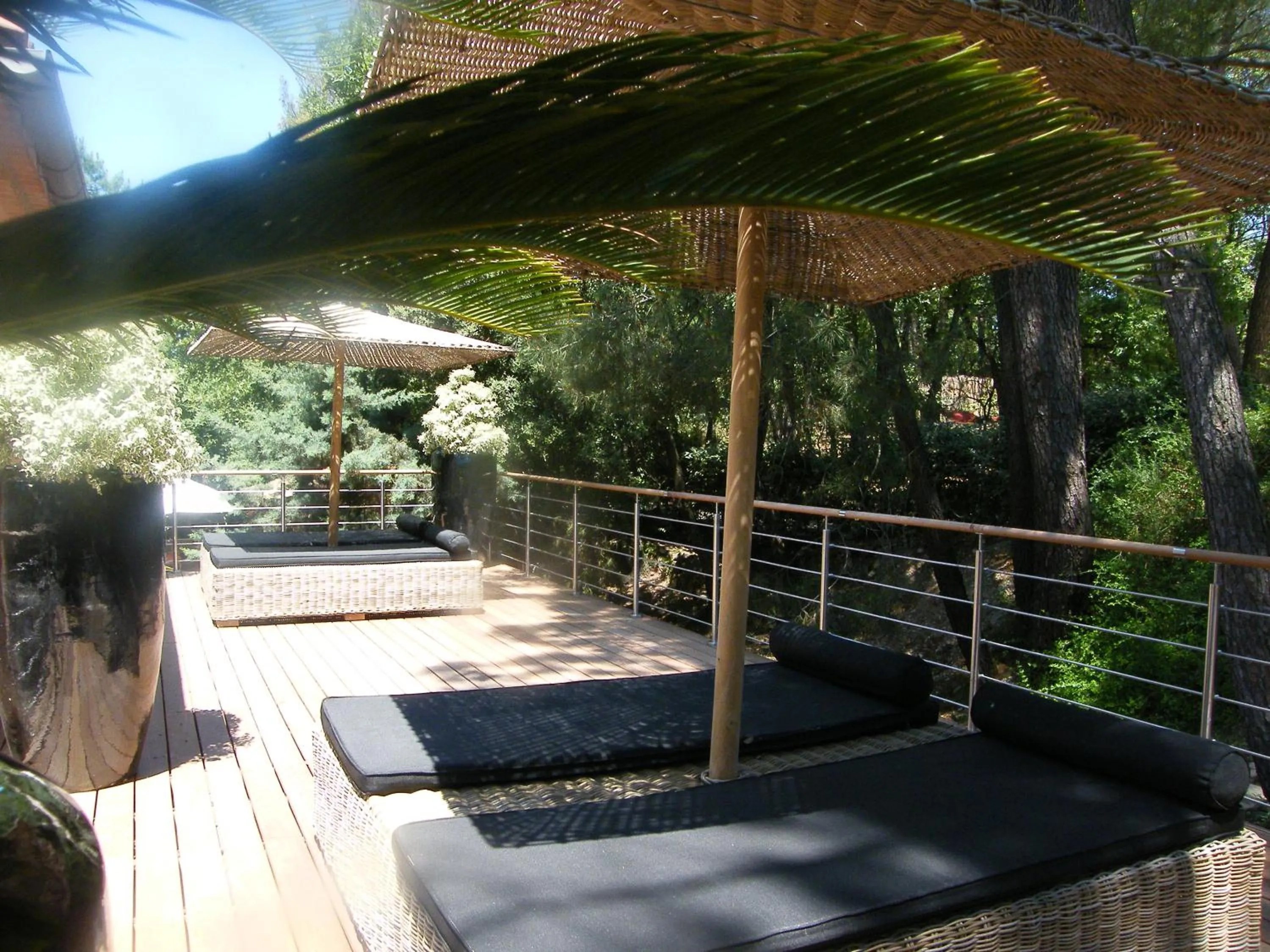 Balcony/Terrace in Logis Hôtel restaurant des Pins