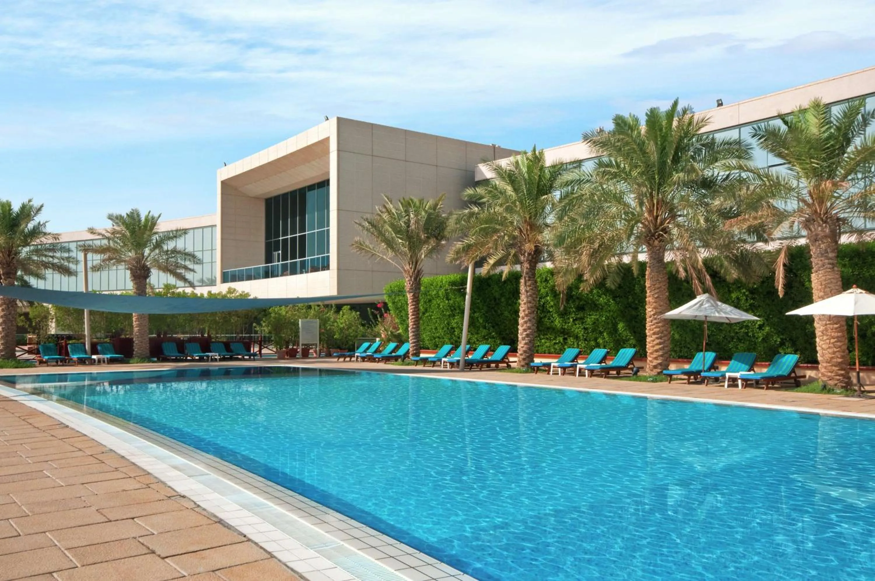 Pool view, Property Building in Hilton Kuwait Resort