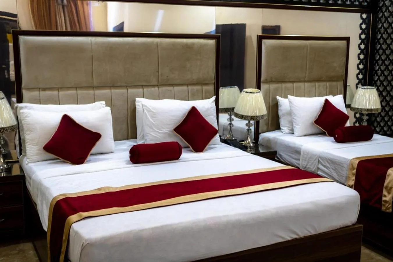 Bed in Rose Palace Hotel, Gulberg