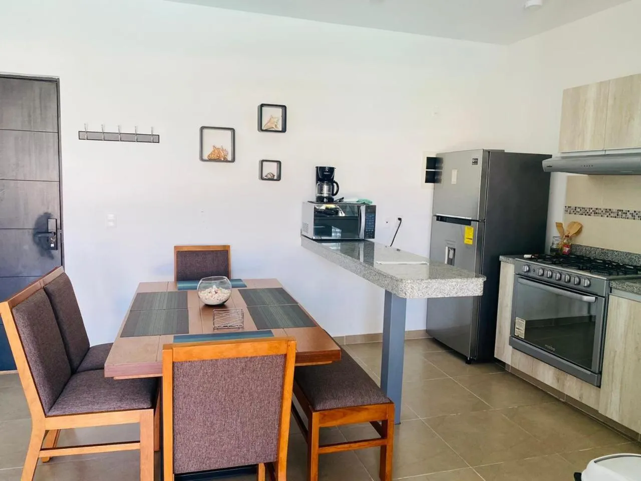 Kitchen or kitchenette in Apartment for rent in Cancun