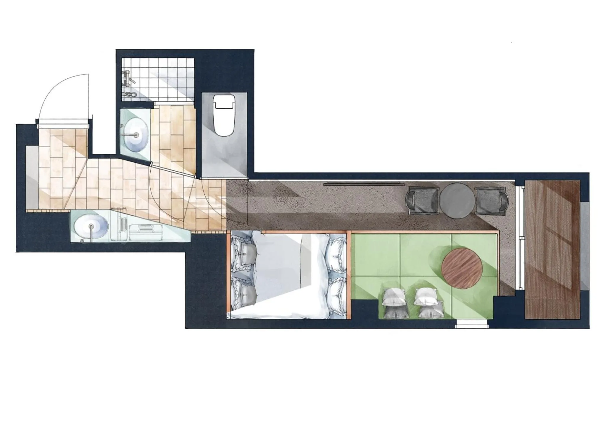 Floor plan in Sakura Cross Hotel Ueno Iriya Annex