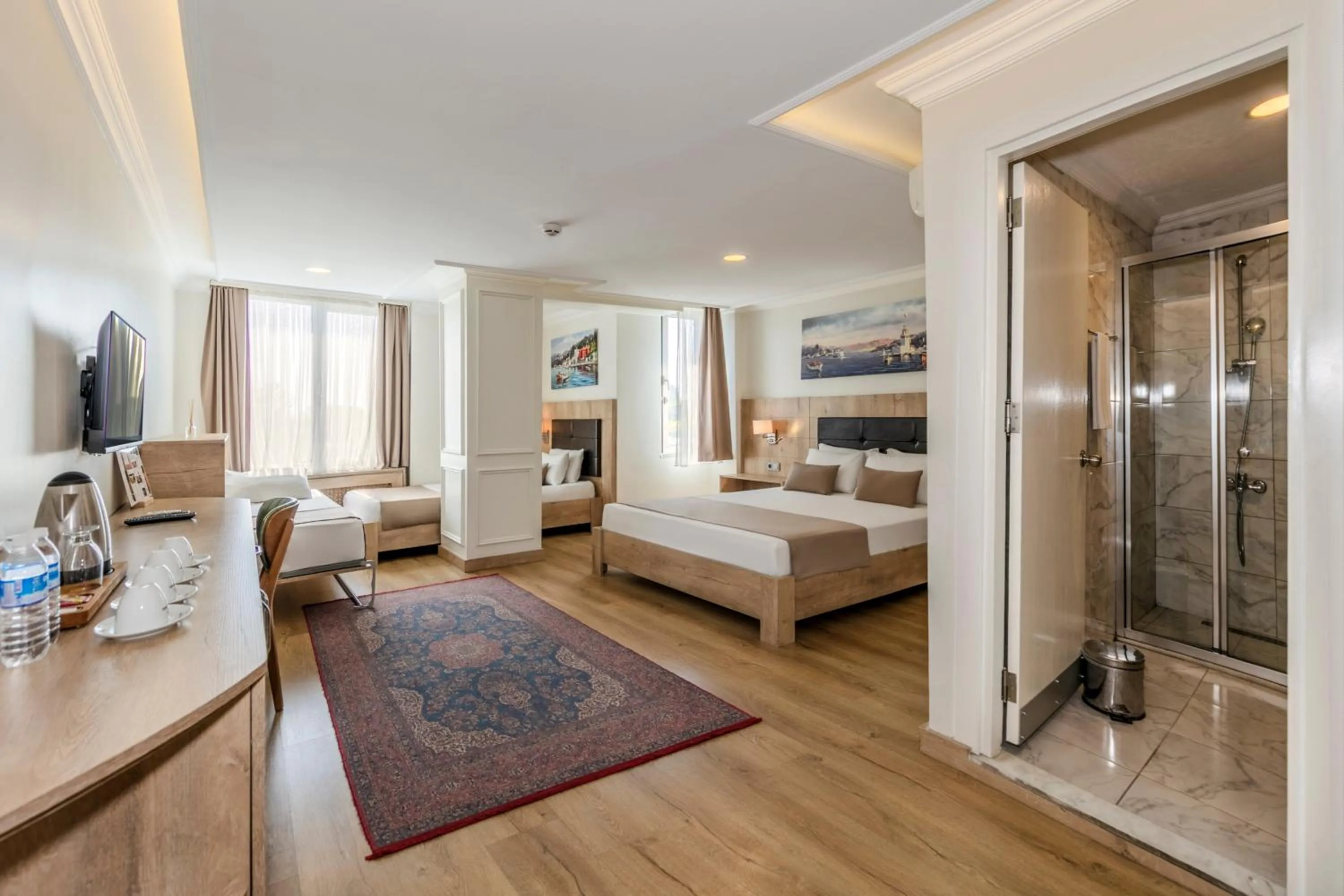 Photo of the whole room, Bed in Istanbul Old City Topkapi Porta Romanos Hotel Ottoman Heritage