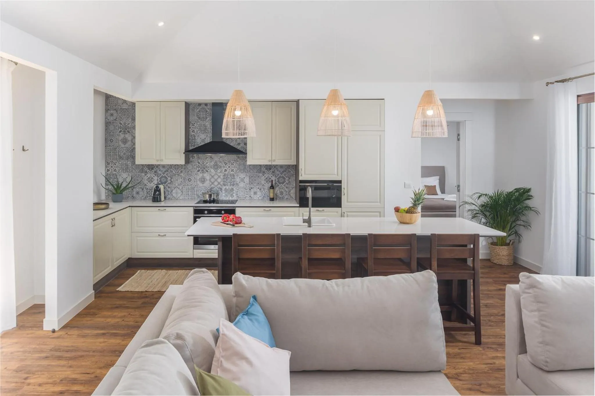 Kitchen or kitchenette in Luxury Glamping Beach Villas Porto Bus