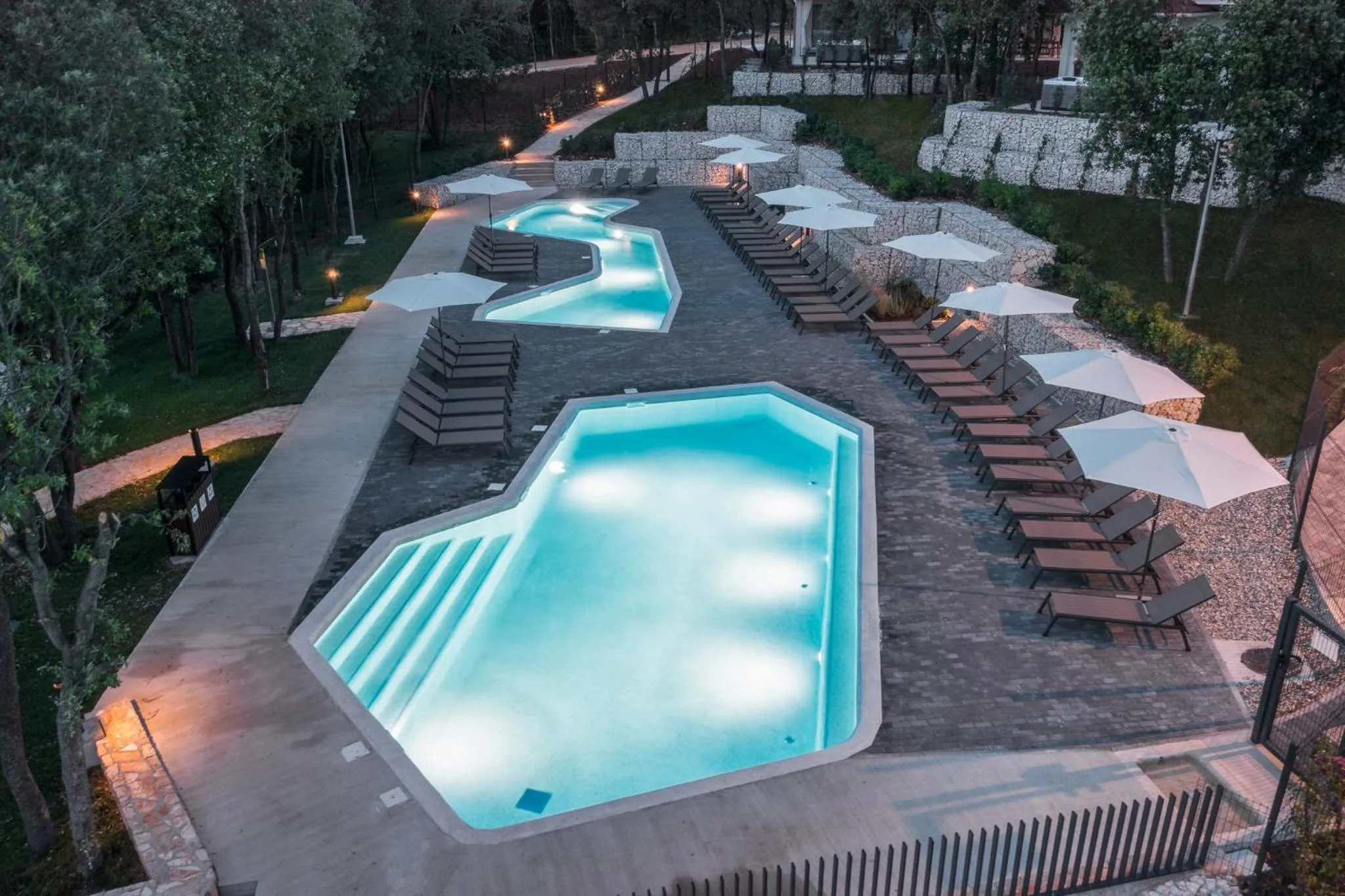 Pool view in Luxury Glamping Beach Villas Porto Bus