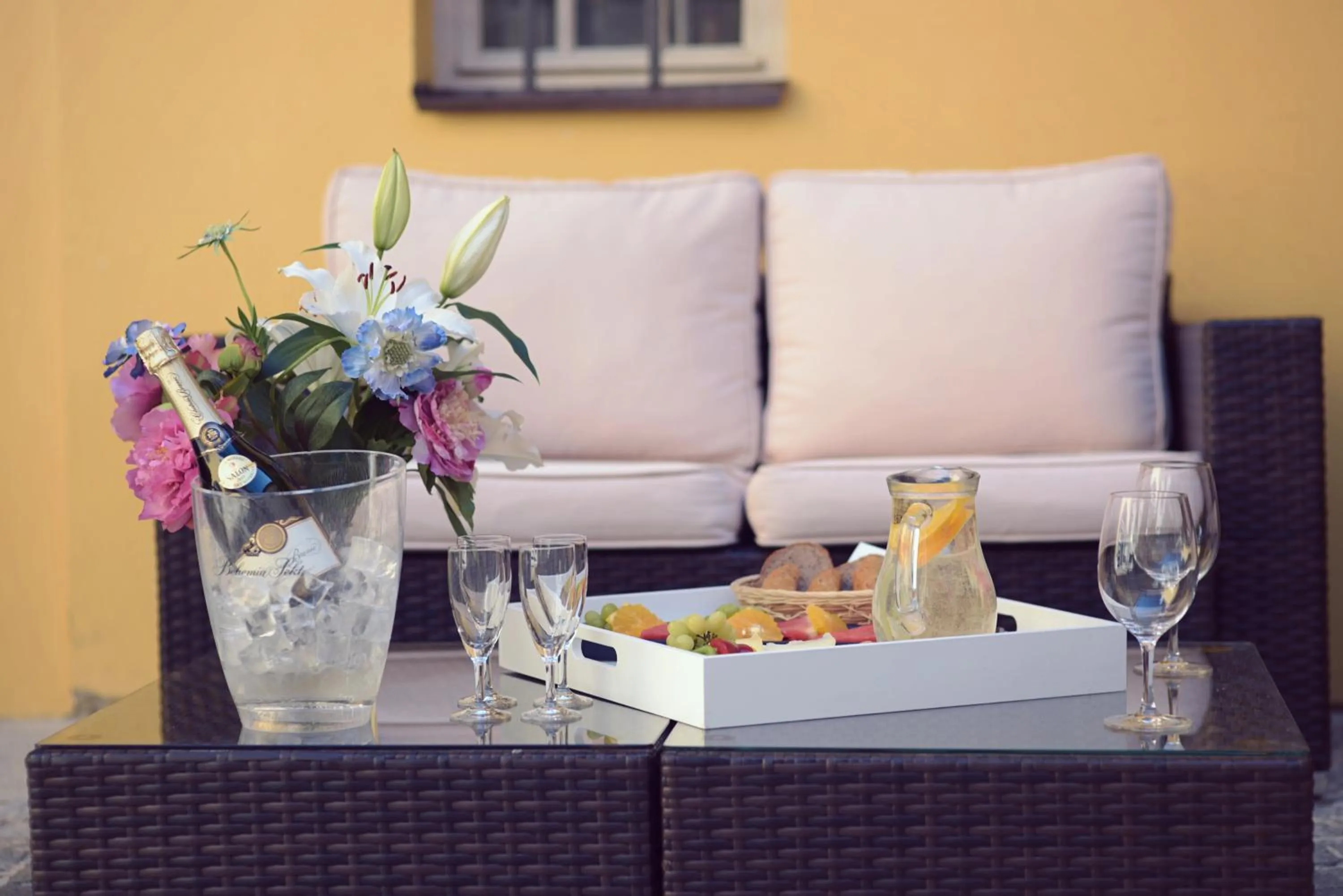 Garden in Bellevue Hotel Český Krumlov