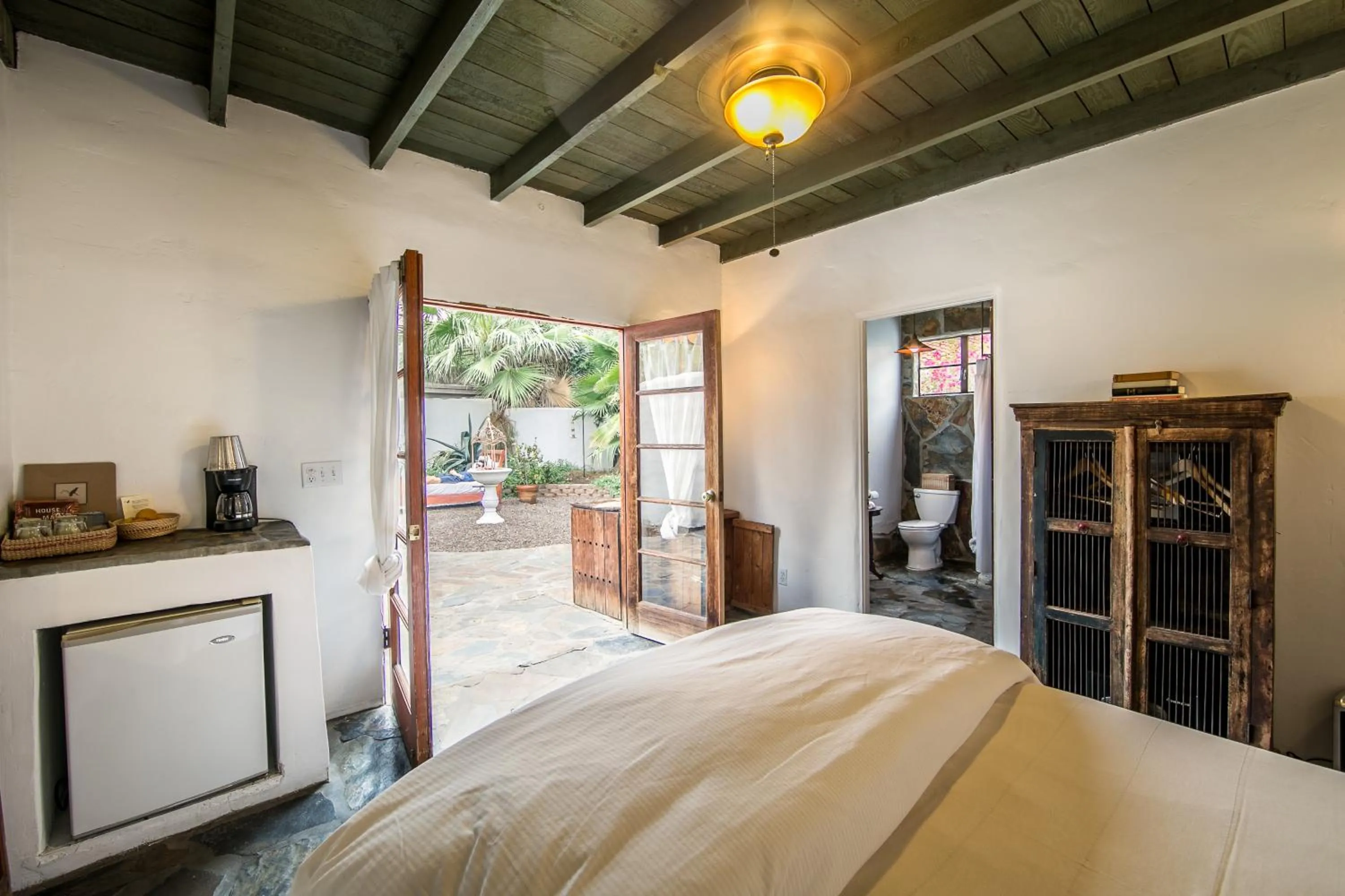 Bed in Korakia Pensione