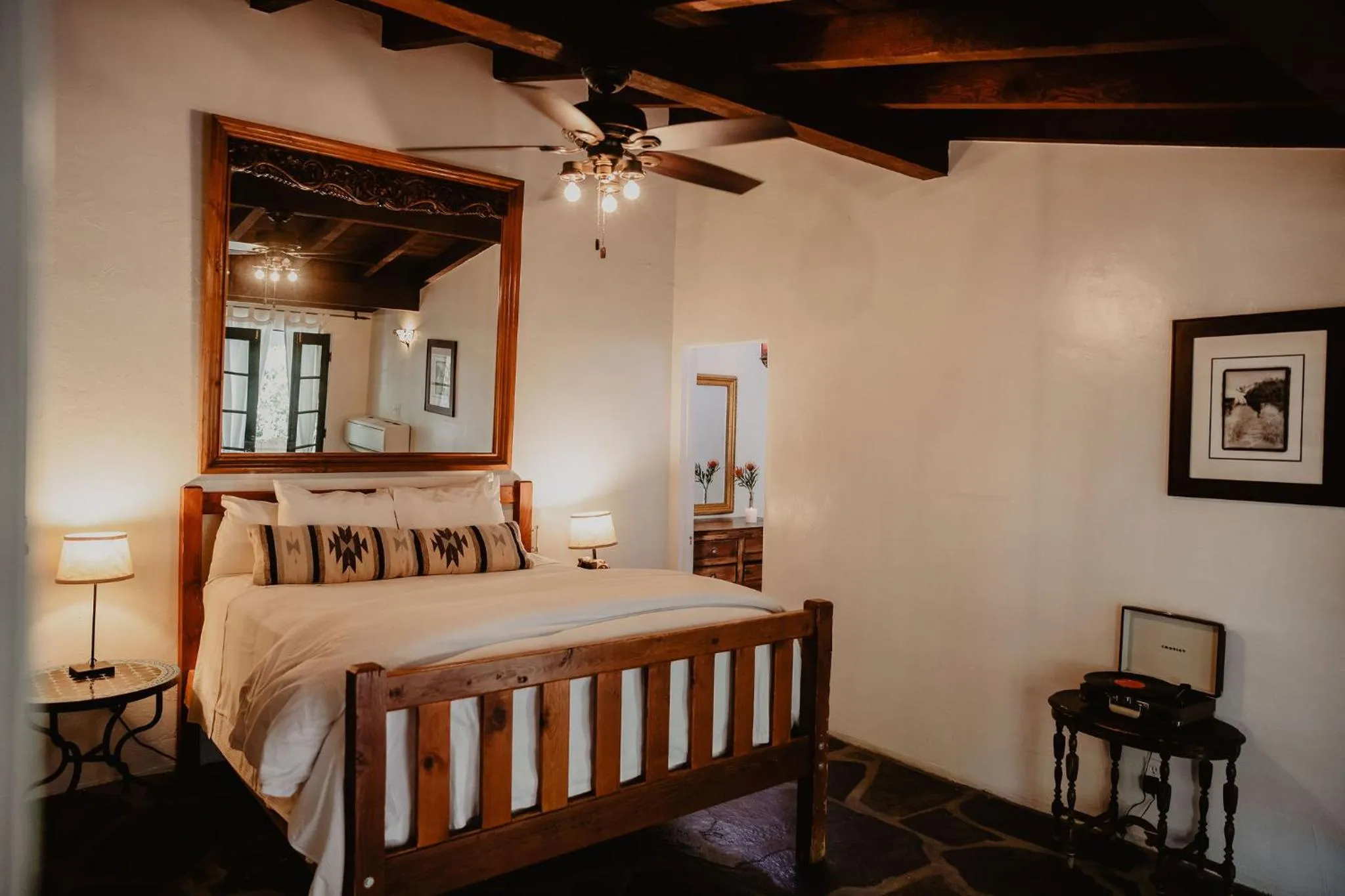 Bed in Korakia Pensione