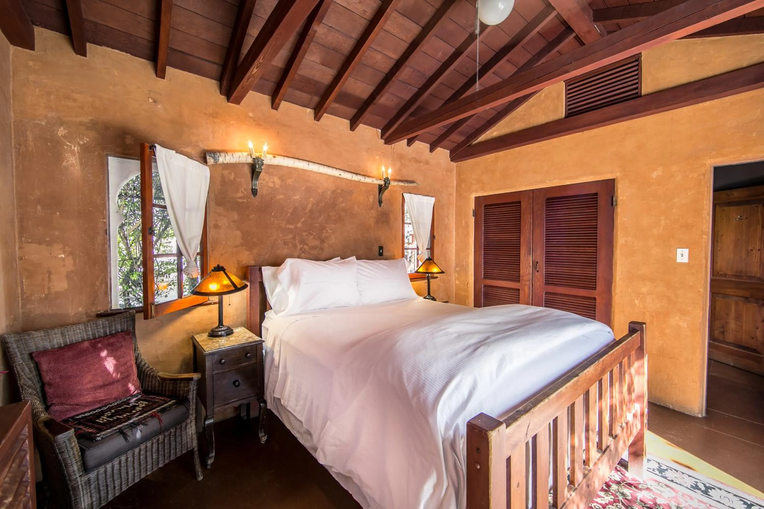 Bed in Korakia Pensione