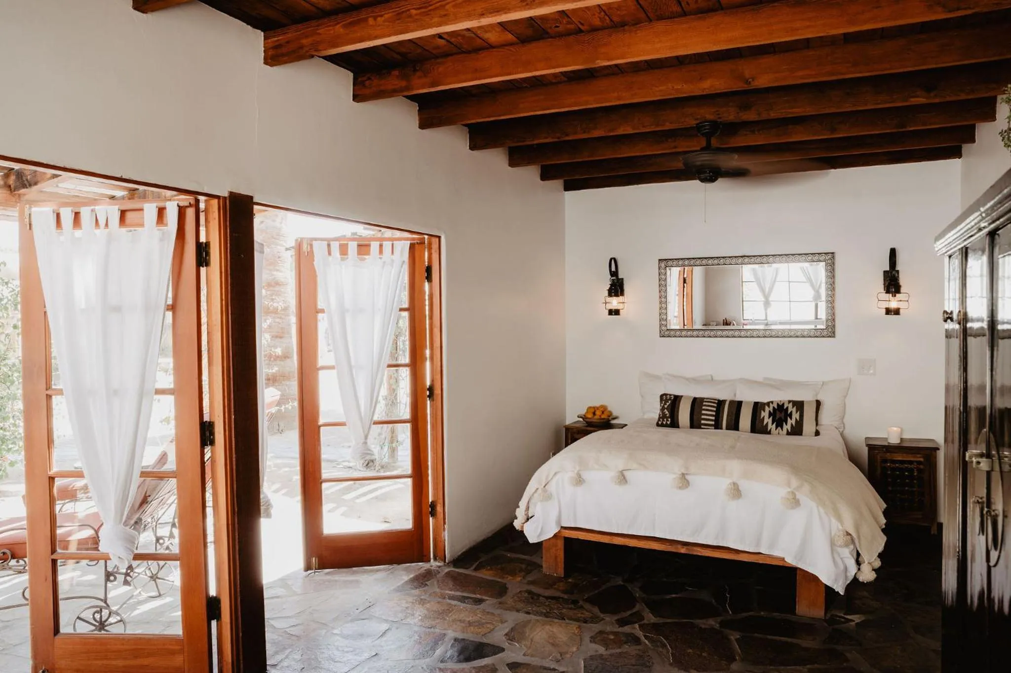 Bed in Korakia Pensione