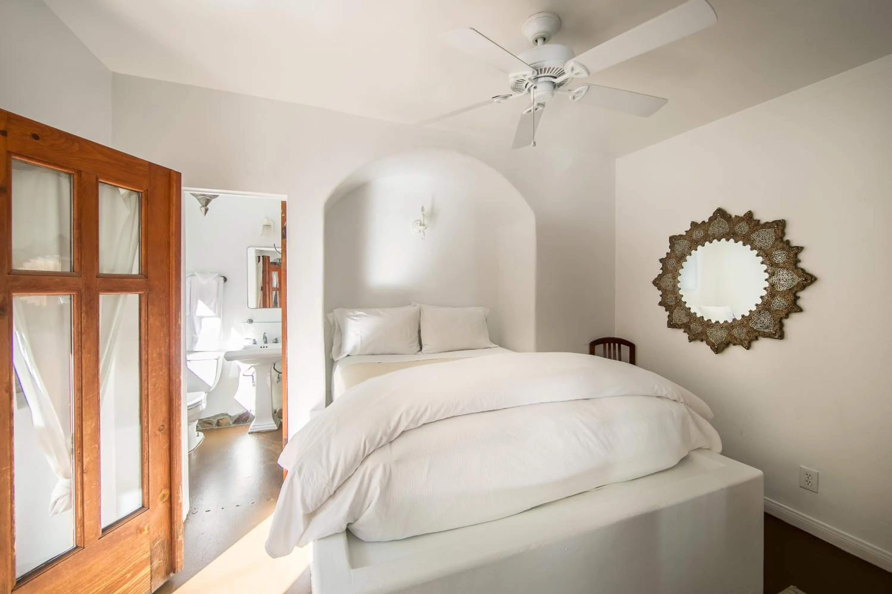 Bed in Korakia Pensione