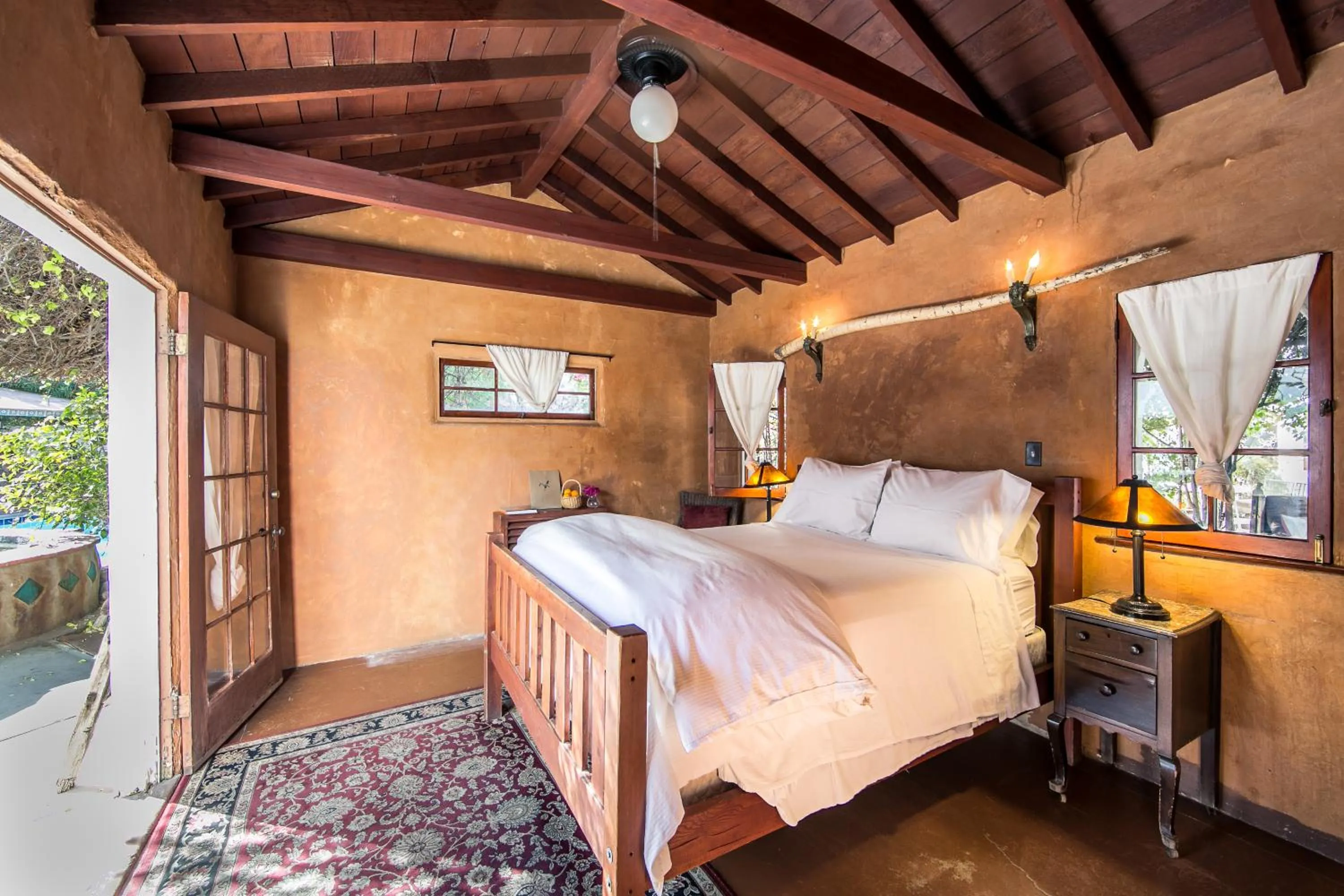 Bed in Korakia Pensione