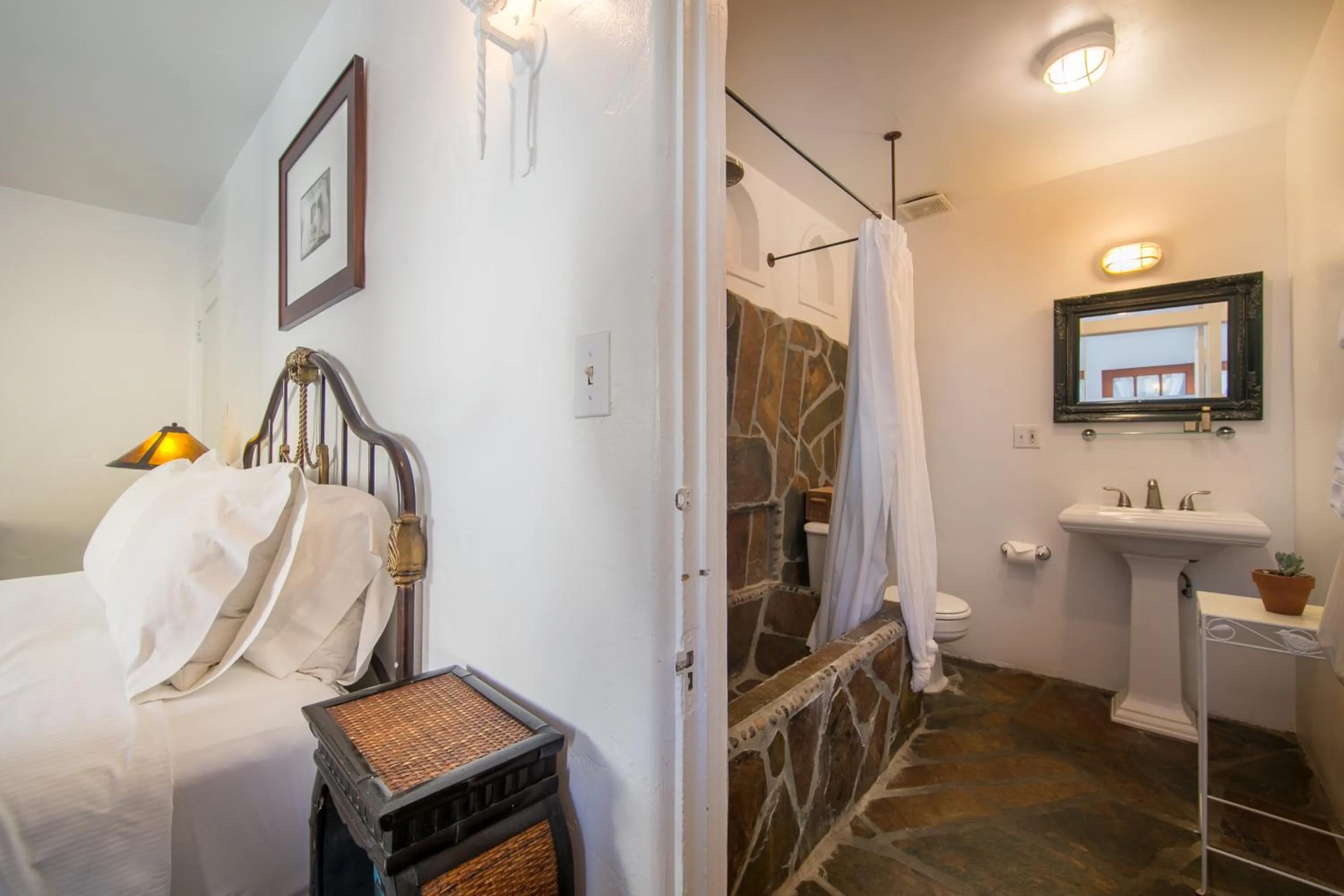 Bed in Korakia Pensione