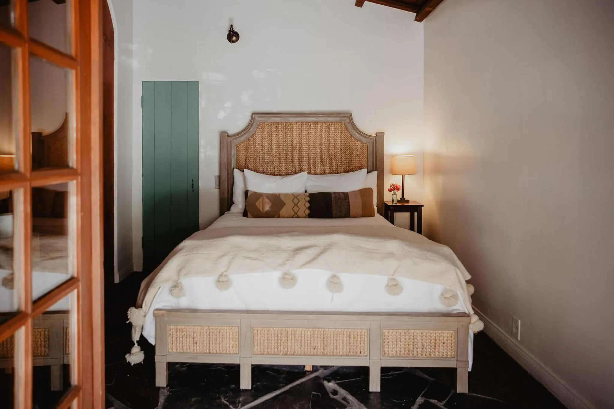 Bed in Korakia Pensione