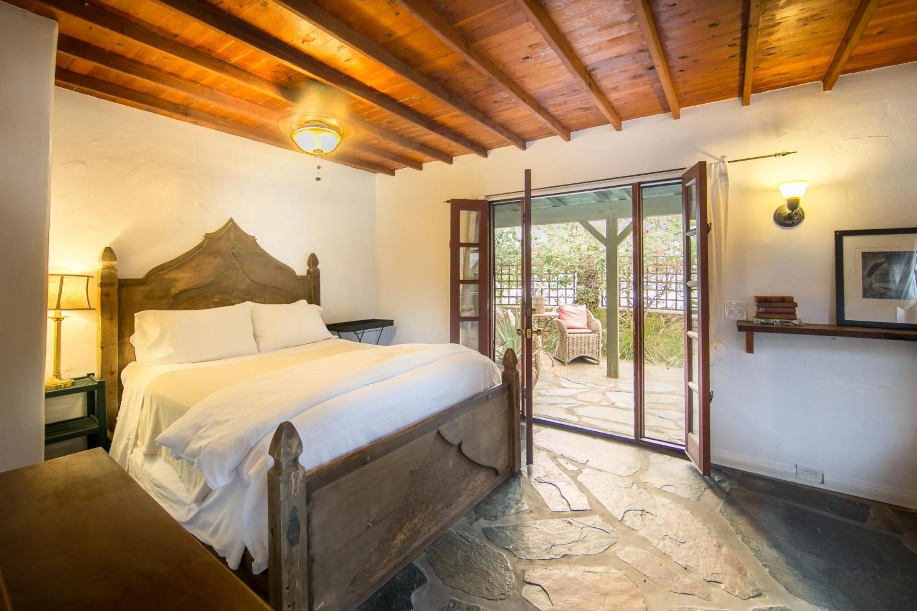 Bed in Korakia Pensione