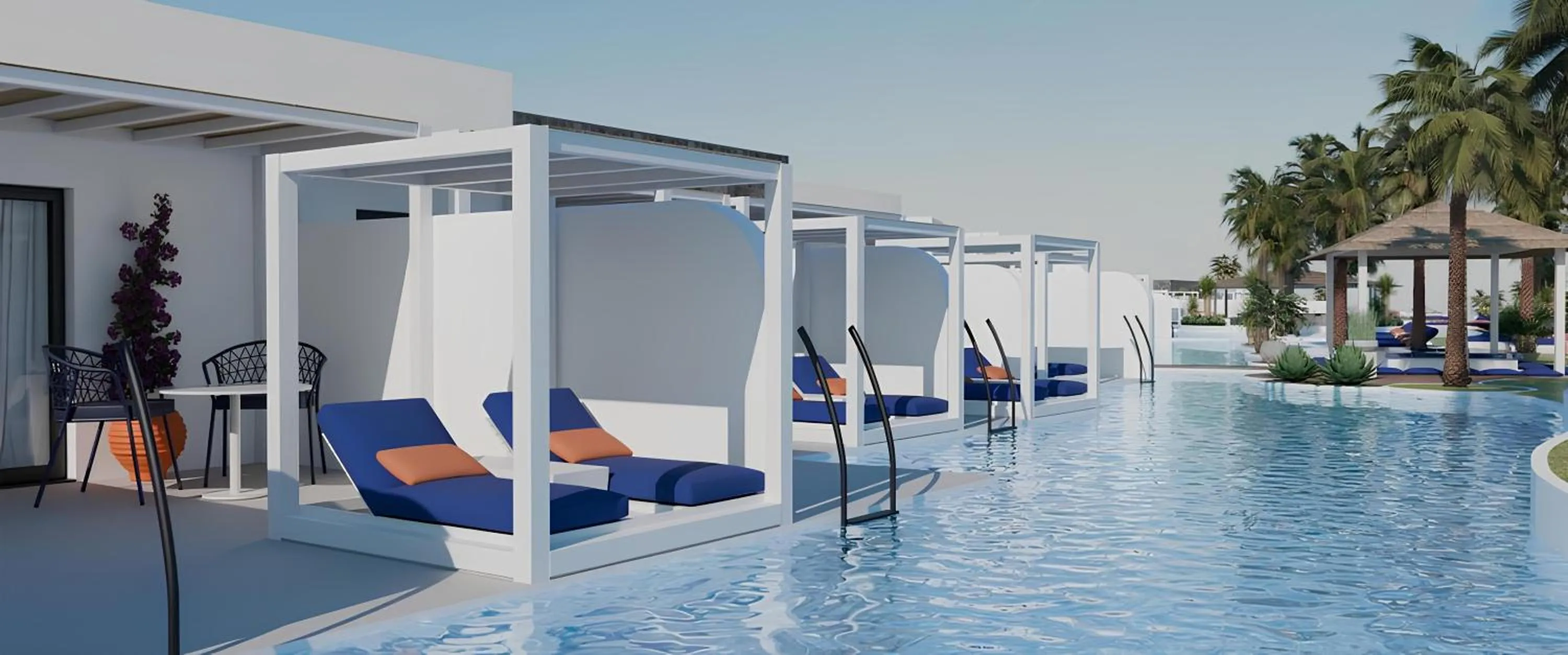 Pool view in Cresanto Luxury Suites