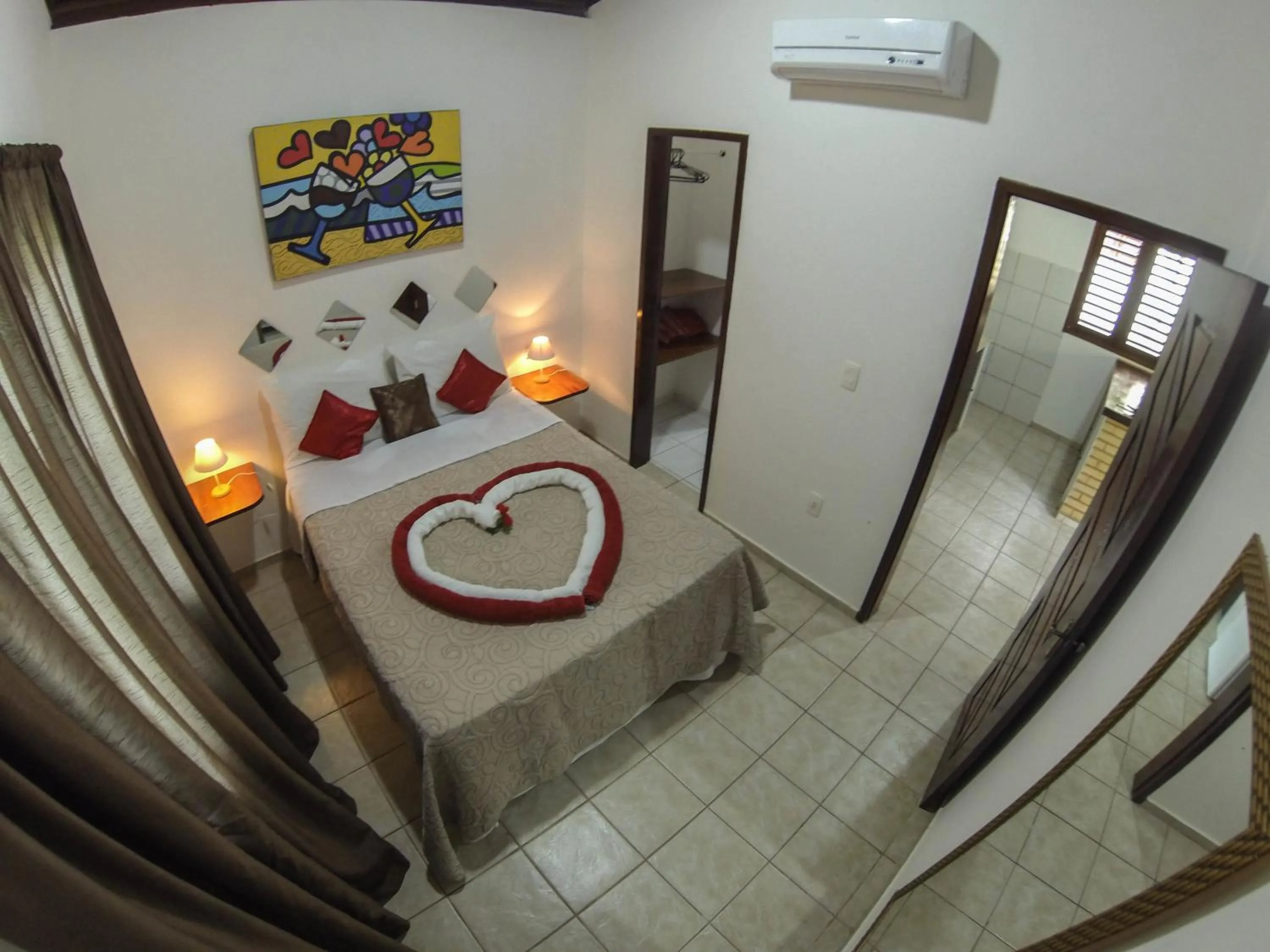 Bed in Pousada Sol e Luna