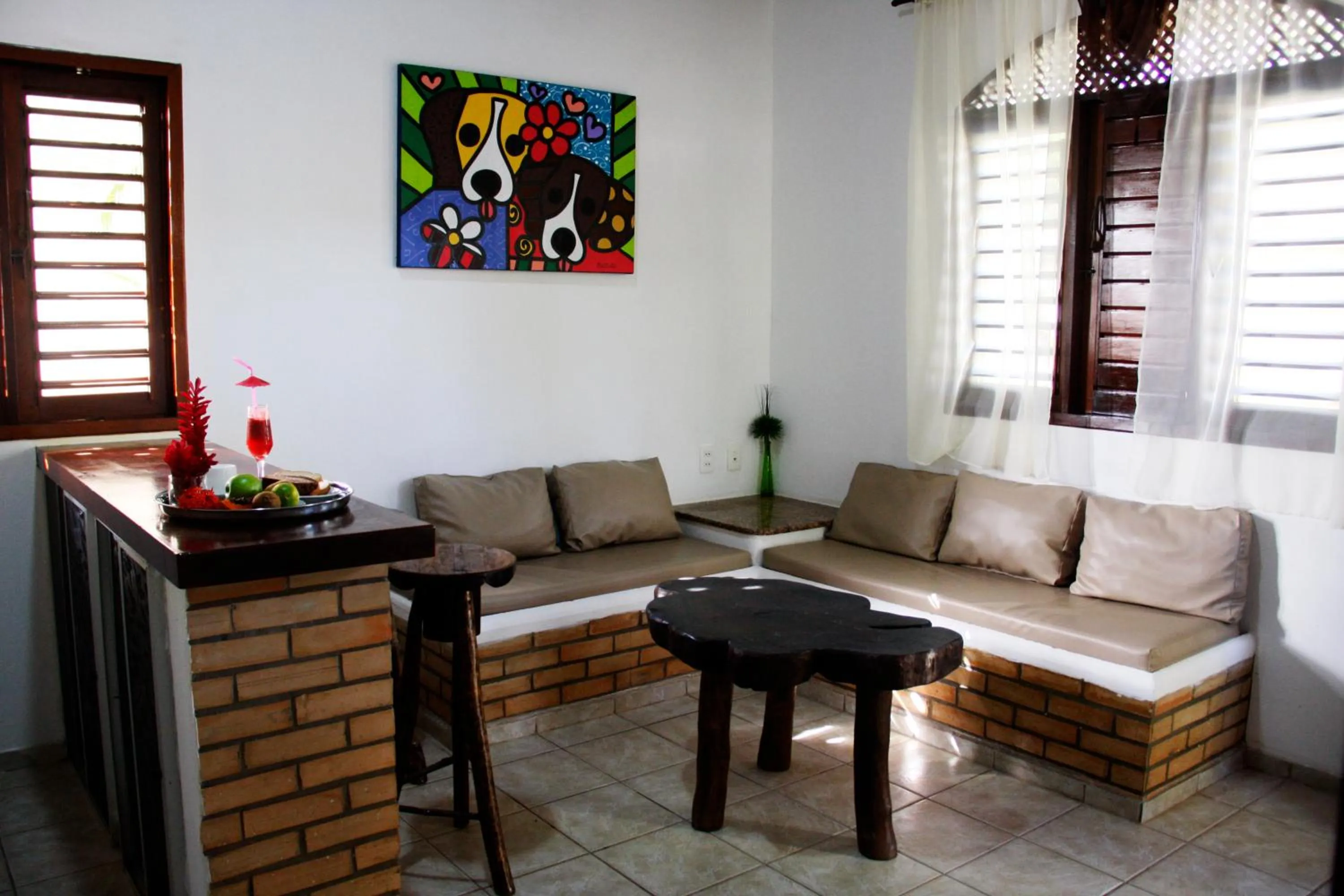 Seating area in Pousada Sol e Luna