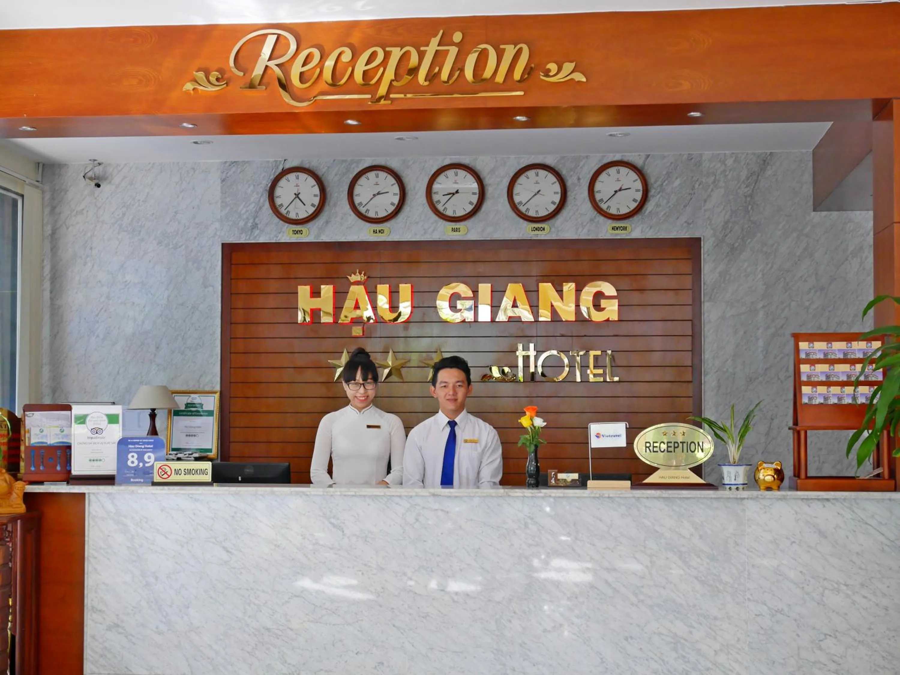 Staff in Hau Giang Hotel