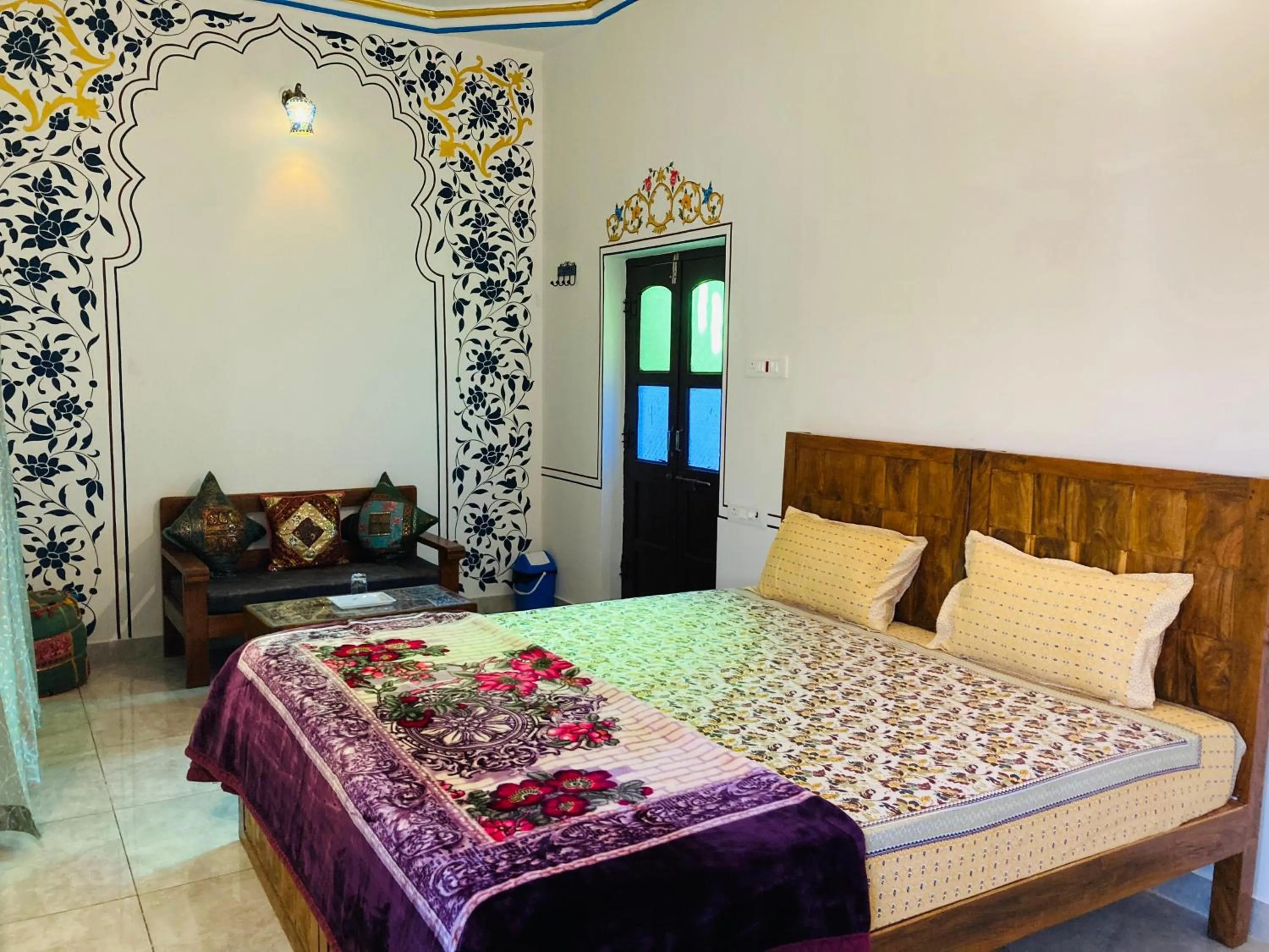 Bed in Hotel tulsi palace
