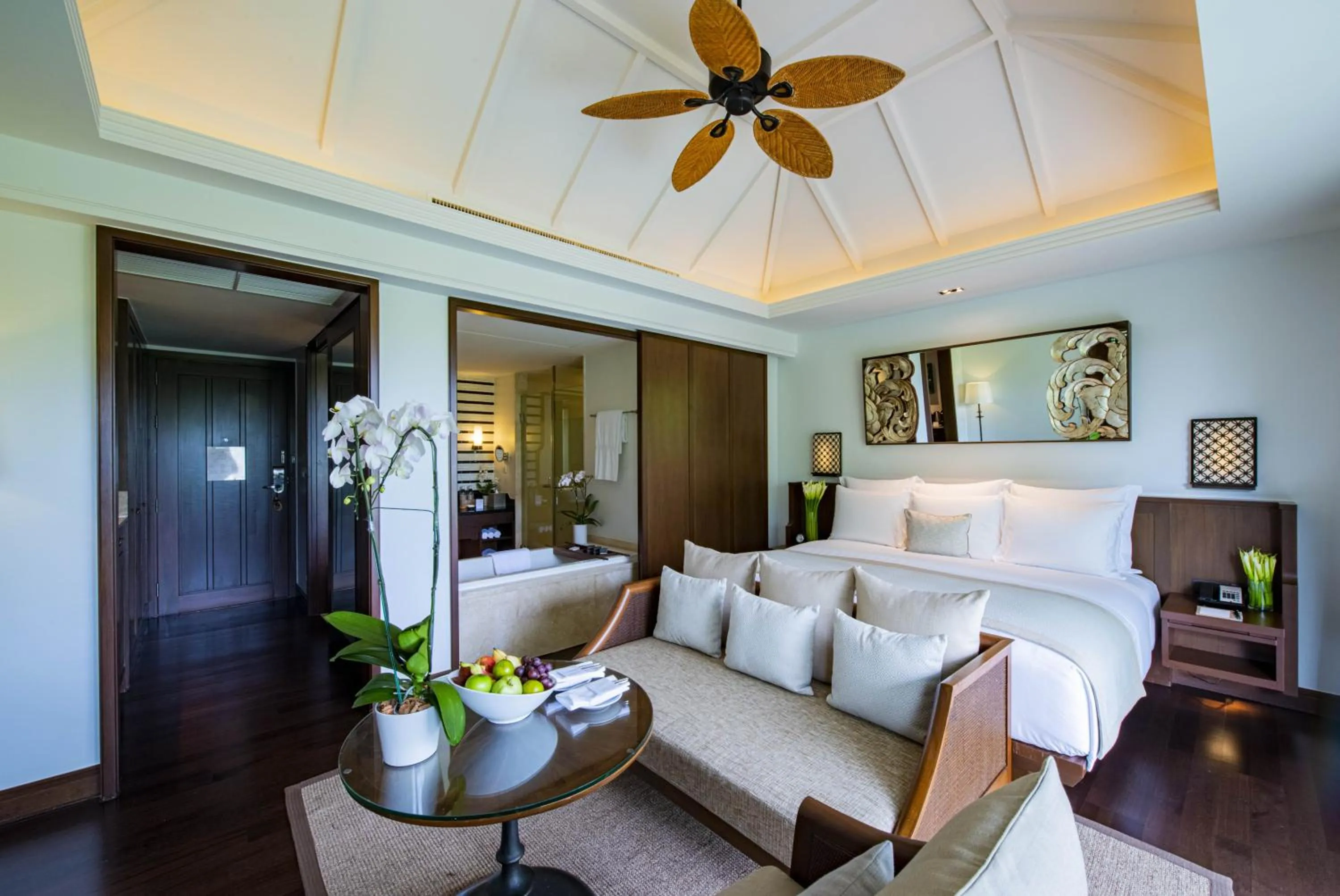 Seating area, Bed in Anantara Layan Phuket Resort