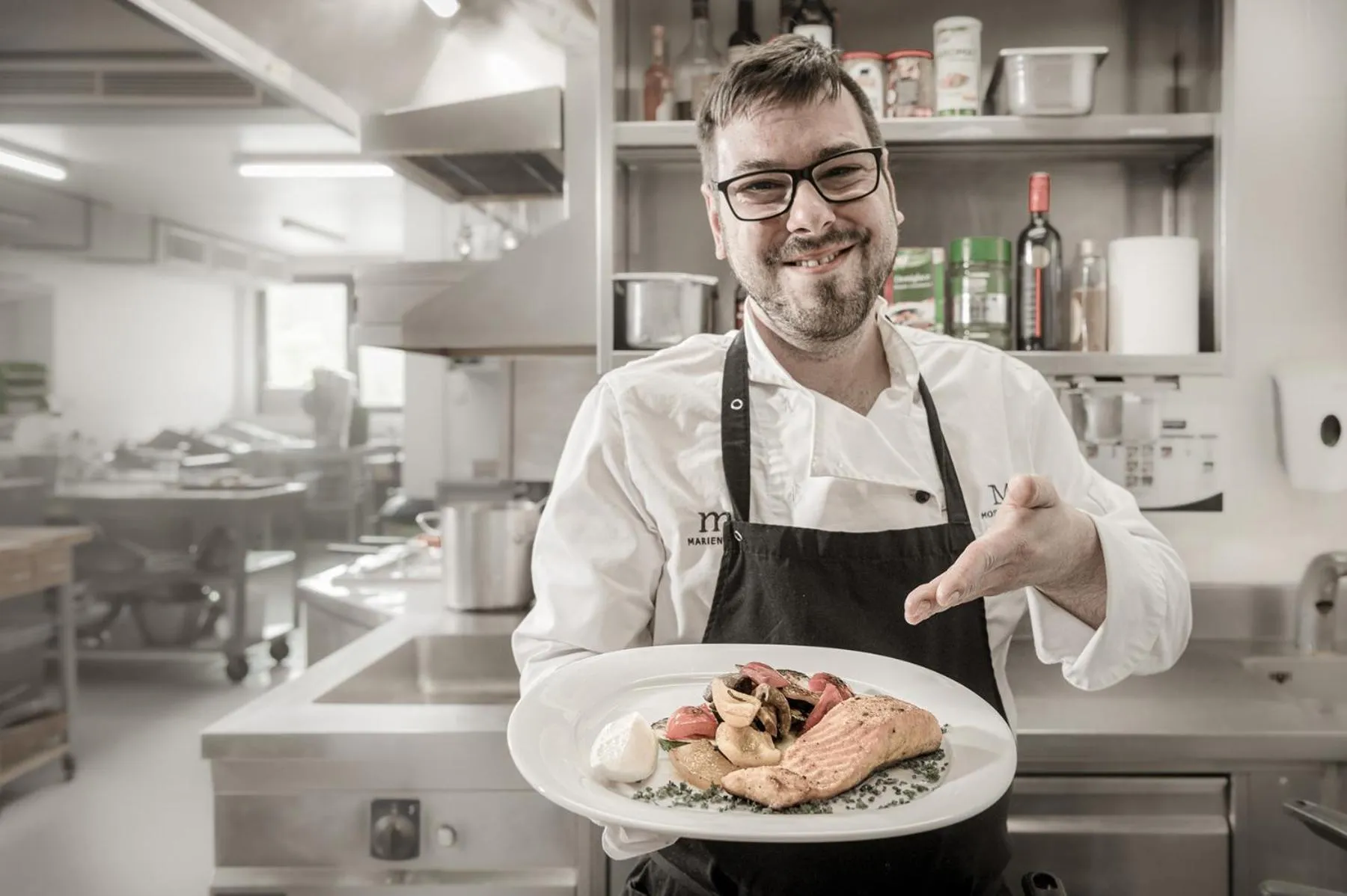 kitchen in Hotel Moselebauer