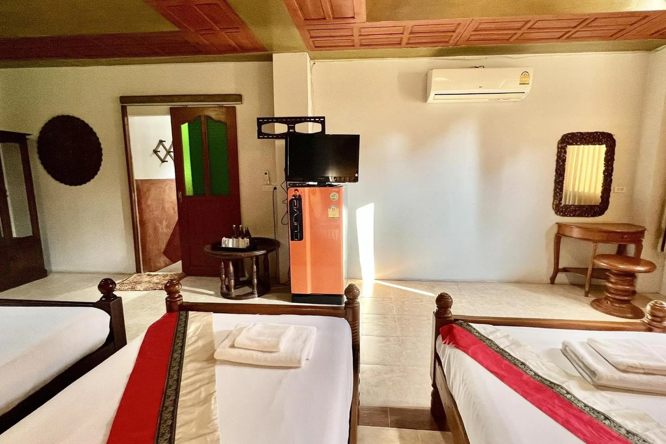 Bed in Romsak Lanna Resort