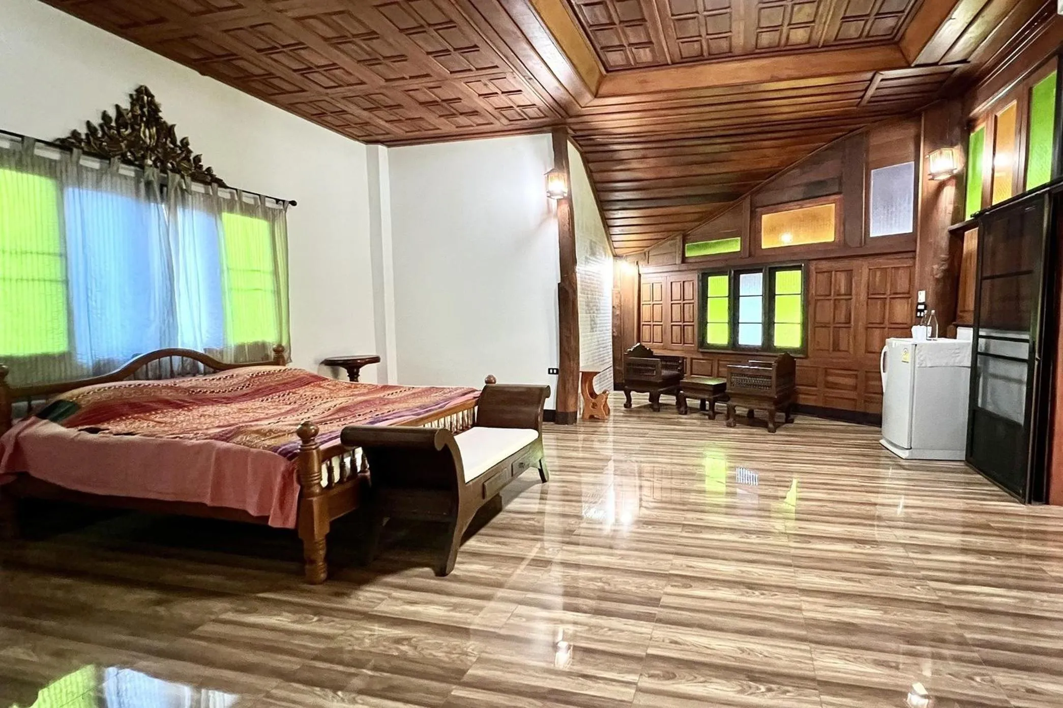 Bed in Romsak Lanna Resort