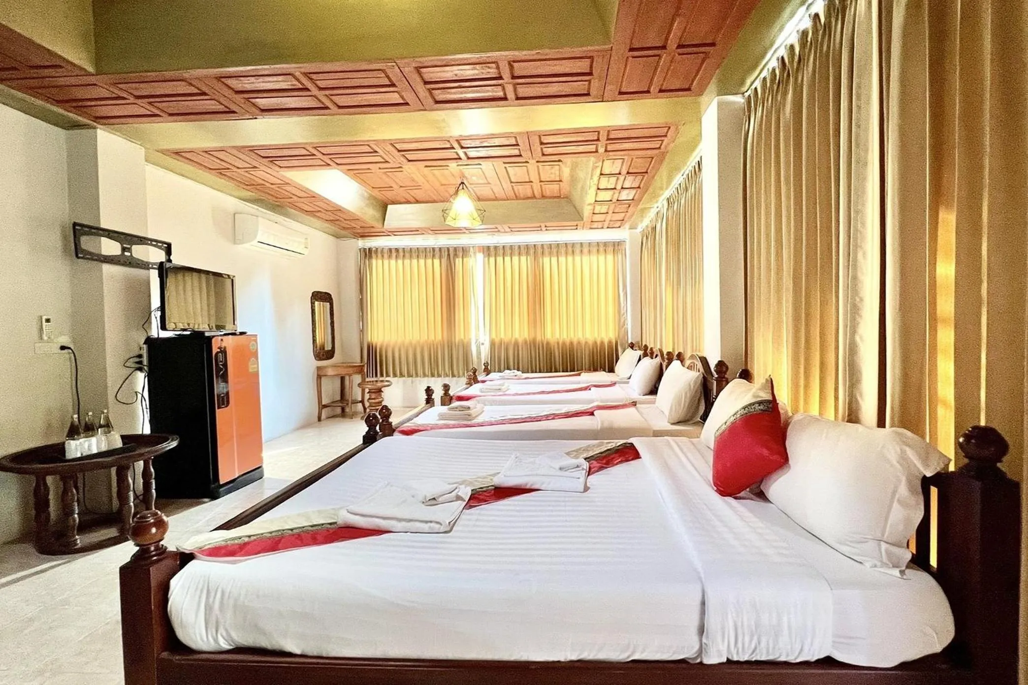Bed in Romsak Lanna Resort