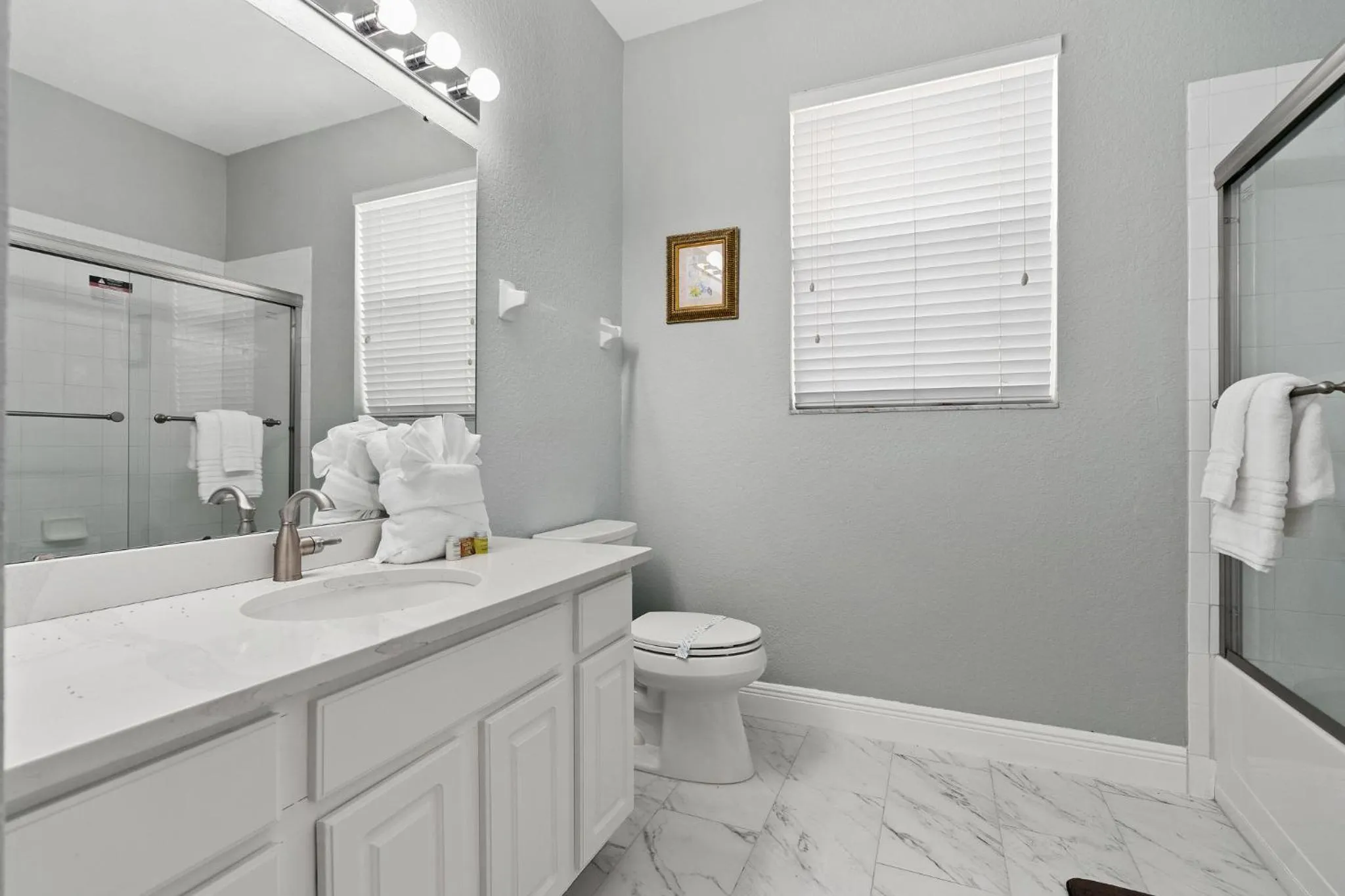 Bathroom in WindsorHills Villa Pool Resort Amenities Minutes to Disney