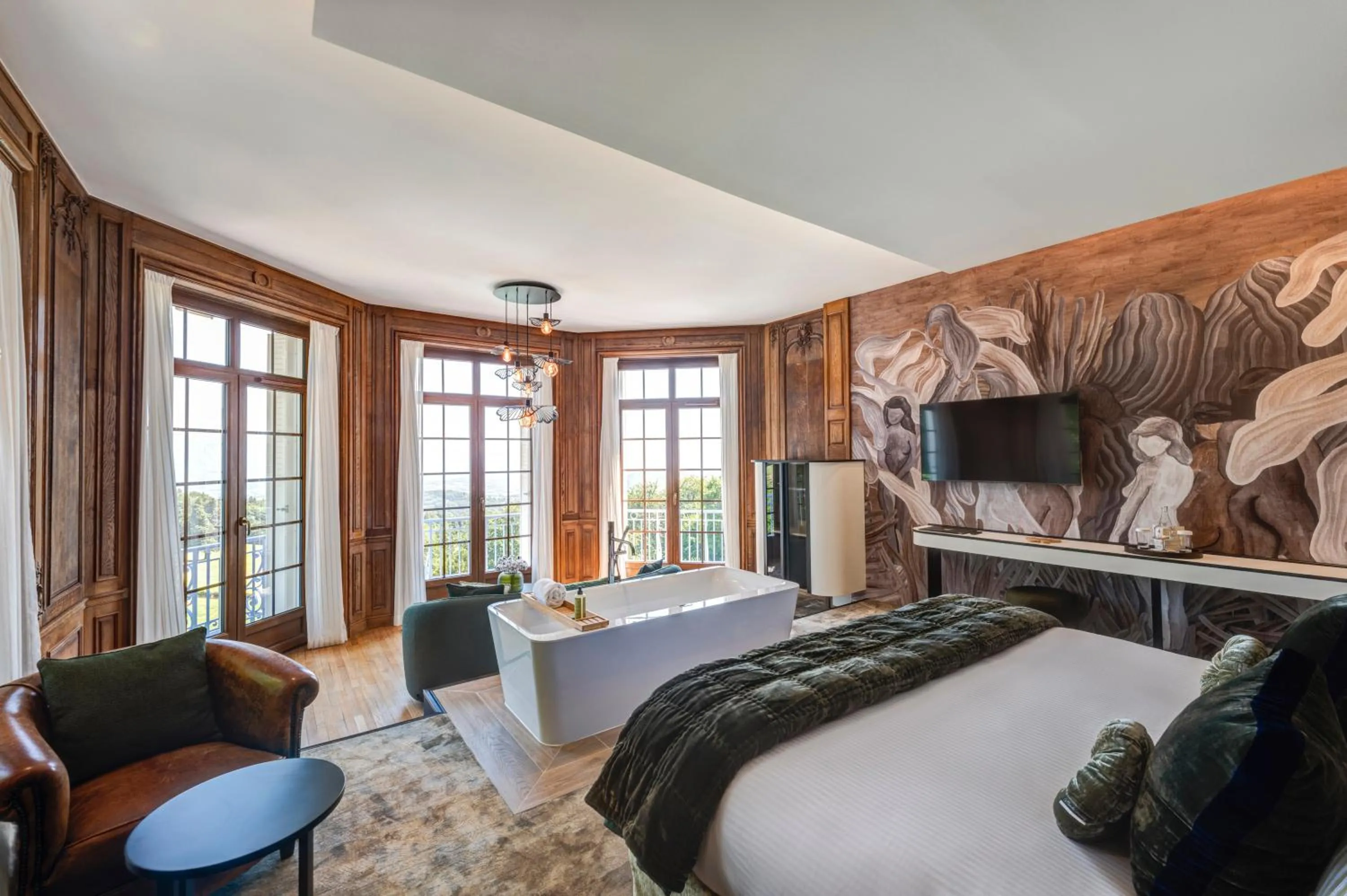 Bed in Château des Avenieres