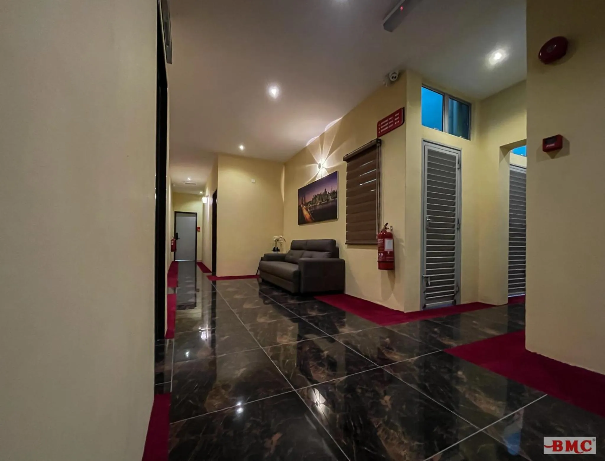 Seating area in BMC Hotel