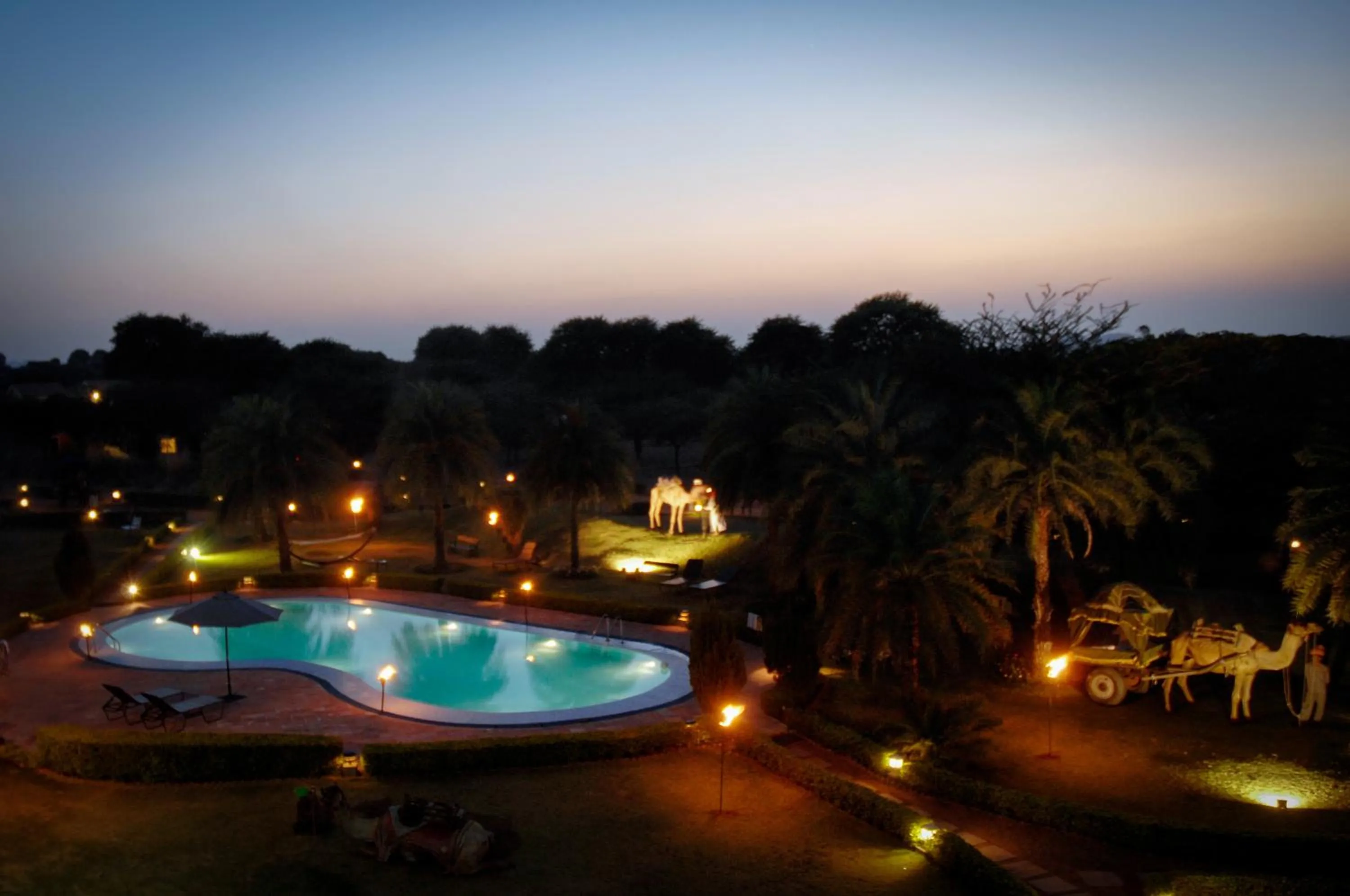 Swimming pool in Clarks Safari Pushkar