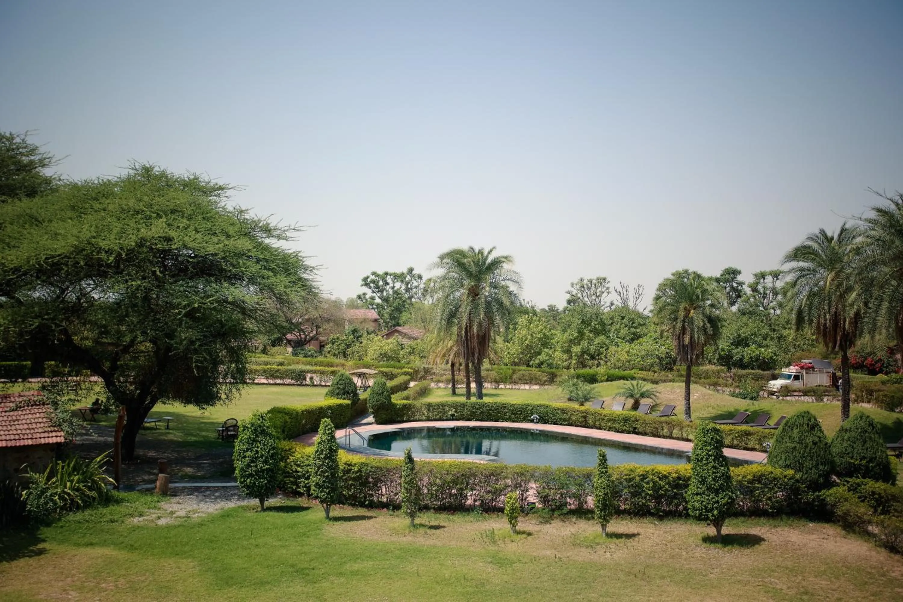 Garden view in Clarks Safari Pushkar