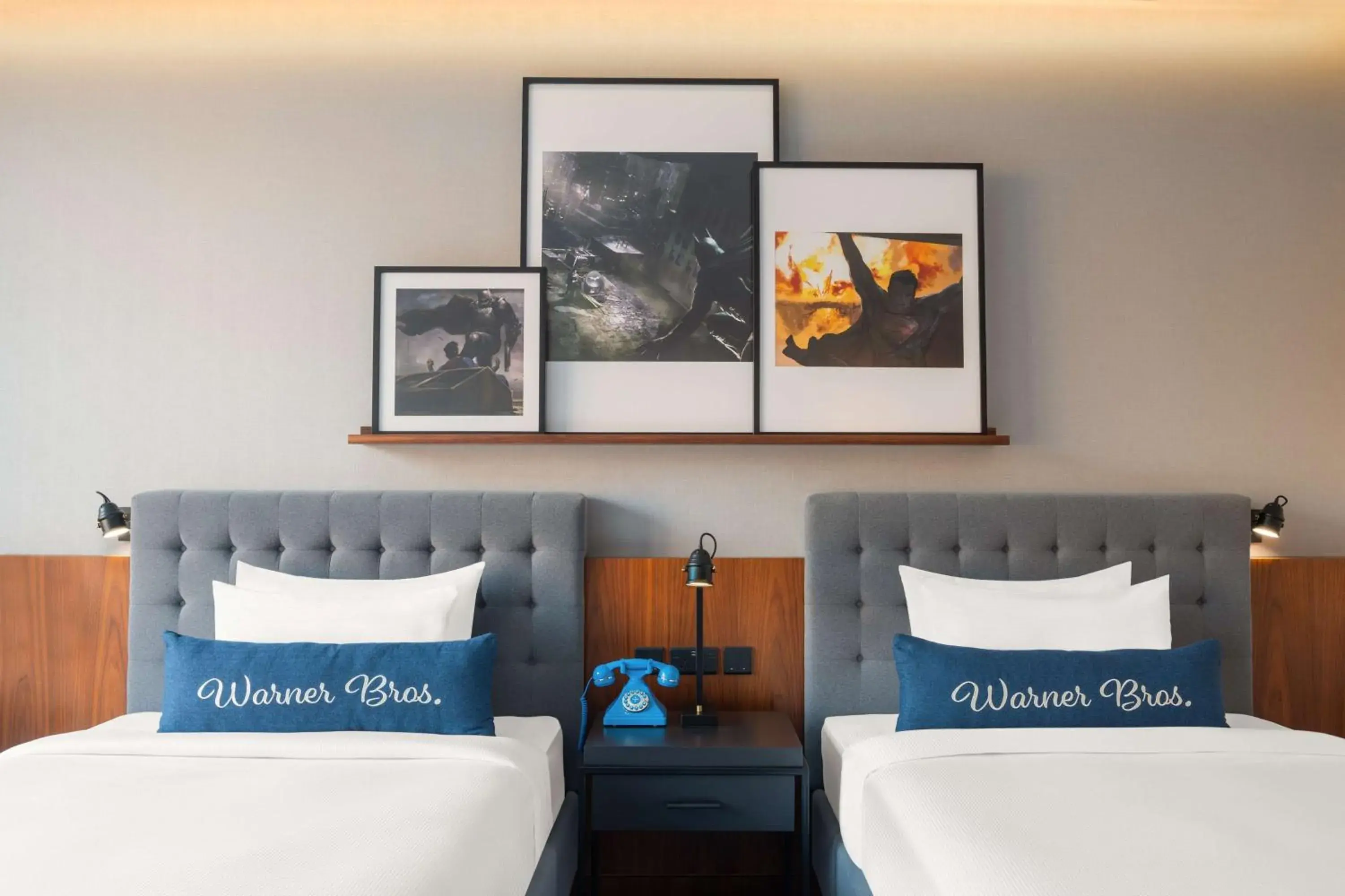 Two Double Bed Artist Room with Theme Park Access in The WB Abu Dhabi, Curio Collection By Hilton Two Double Bed Artist Room with Theme Park Access in The WB Abu Dhabi, Curio Collection By Hilton