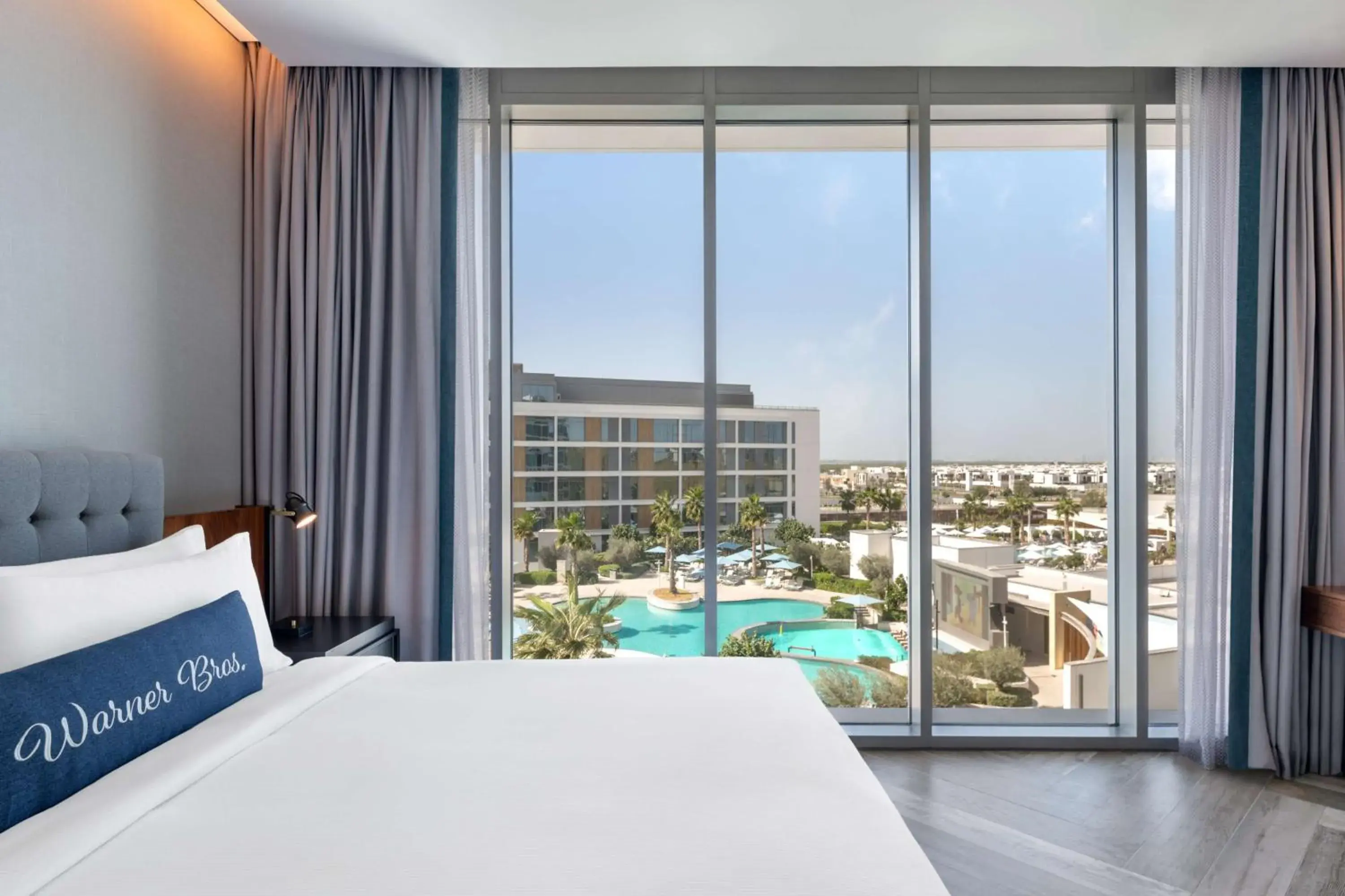 Artist King Room with Pool View in The WB Abu Dhabi, Curio Collection By Hilton Artist King Room with Pool View in The WB Abu Dhabi, Curio Collection By Hilton