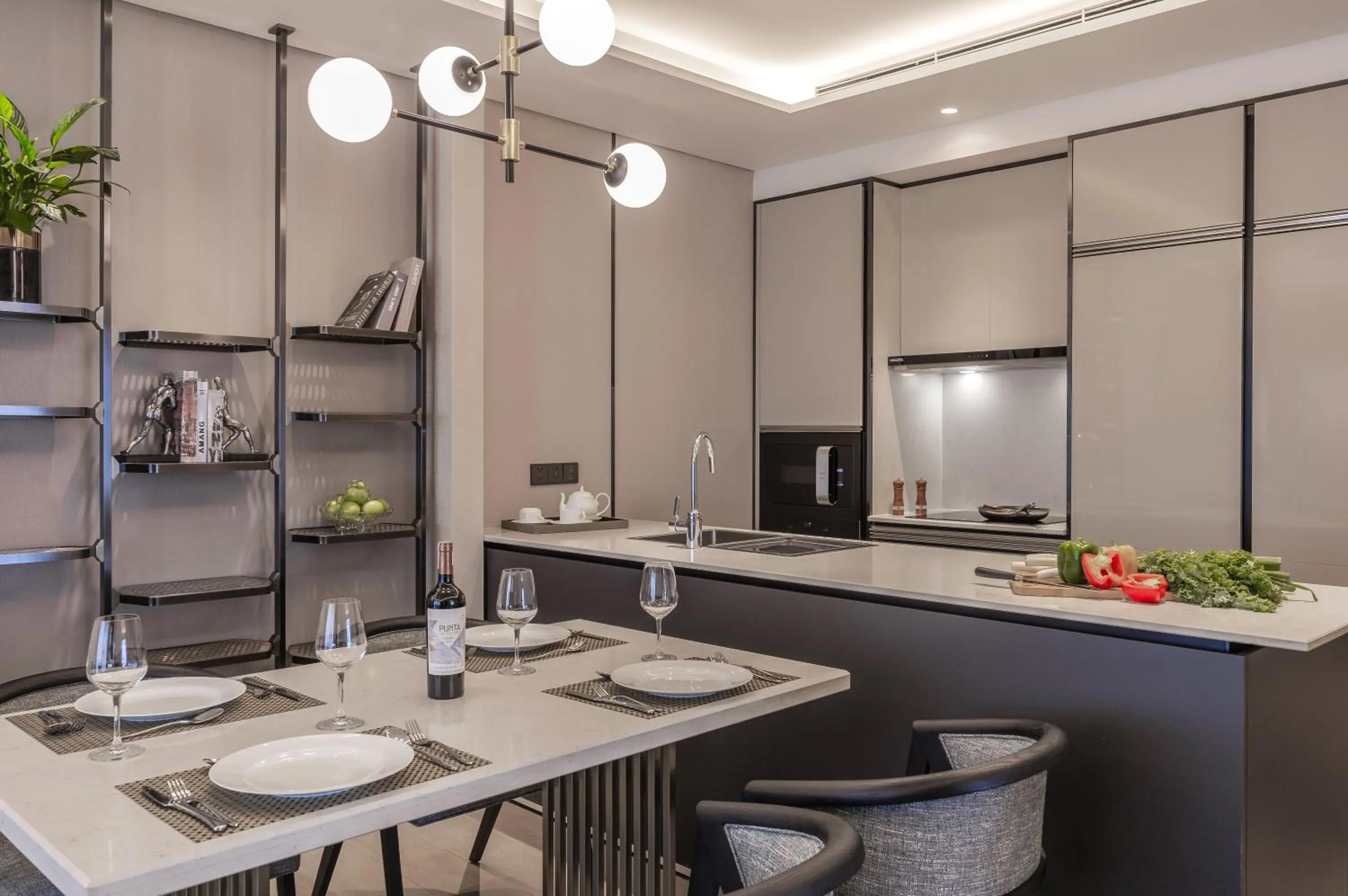 Dining area in Fraser Residence Hanoi