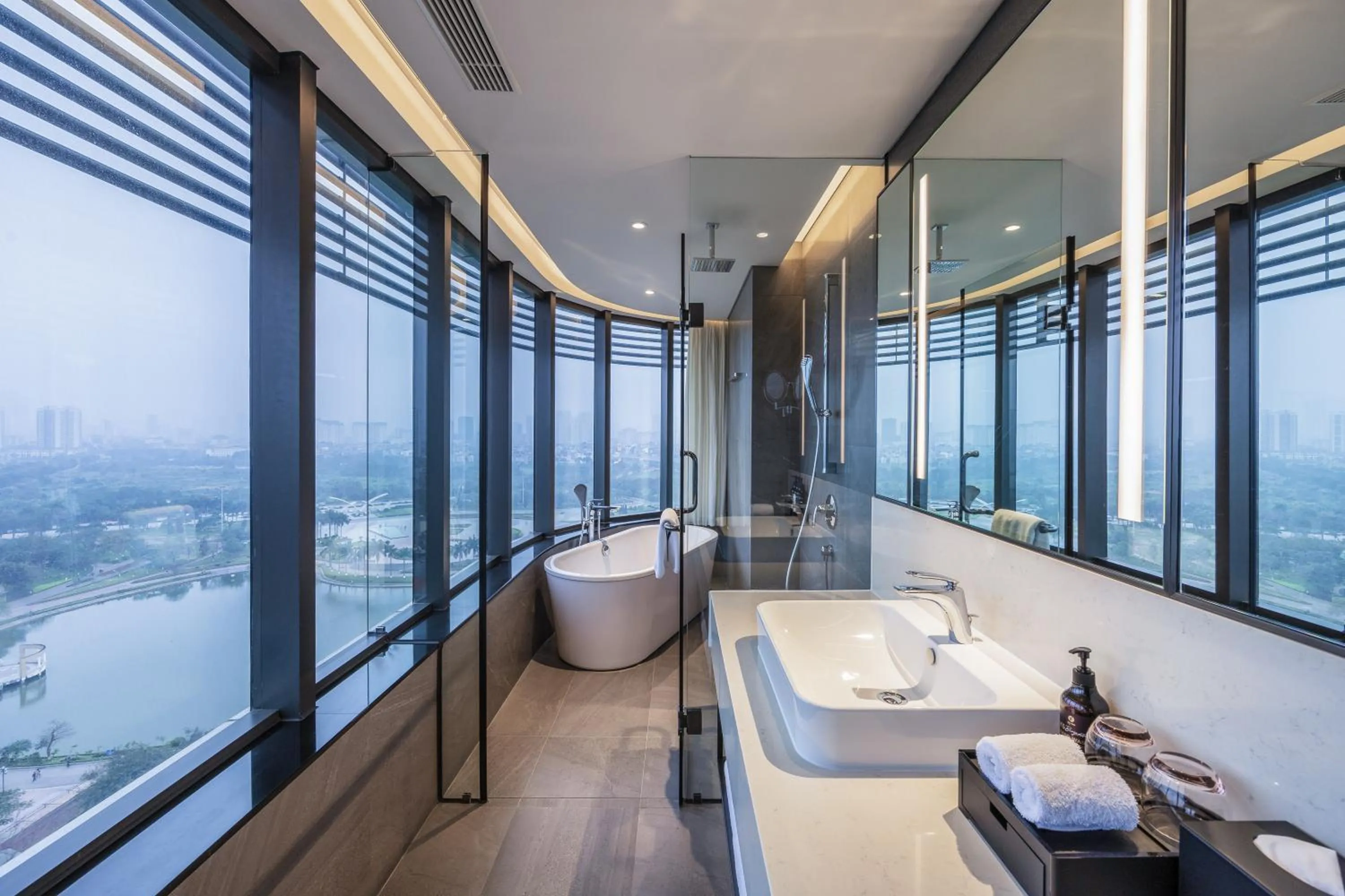 Bathroom in Fraser Residence Hanoi