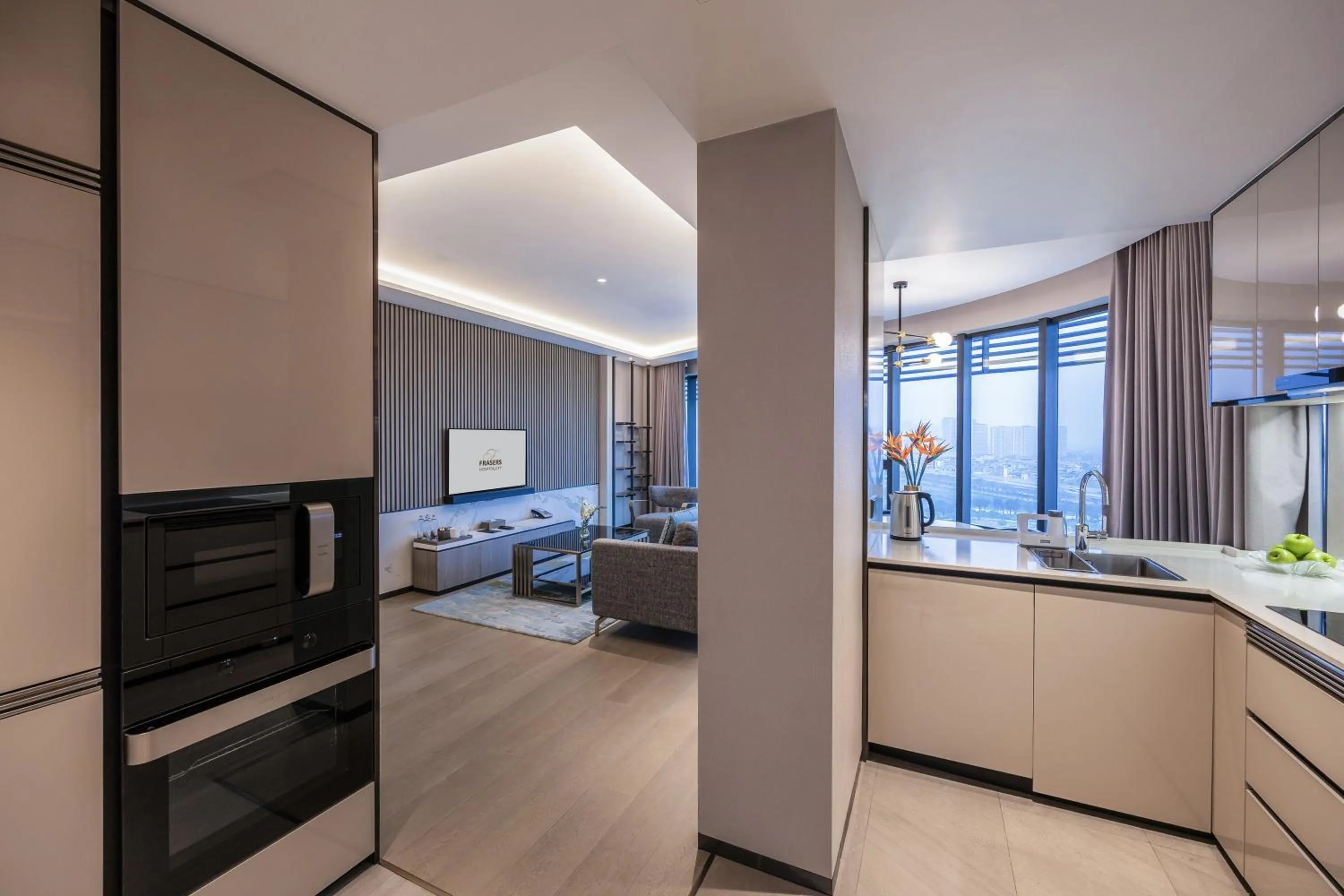 Living room in Fraser Residence Hanoi