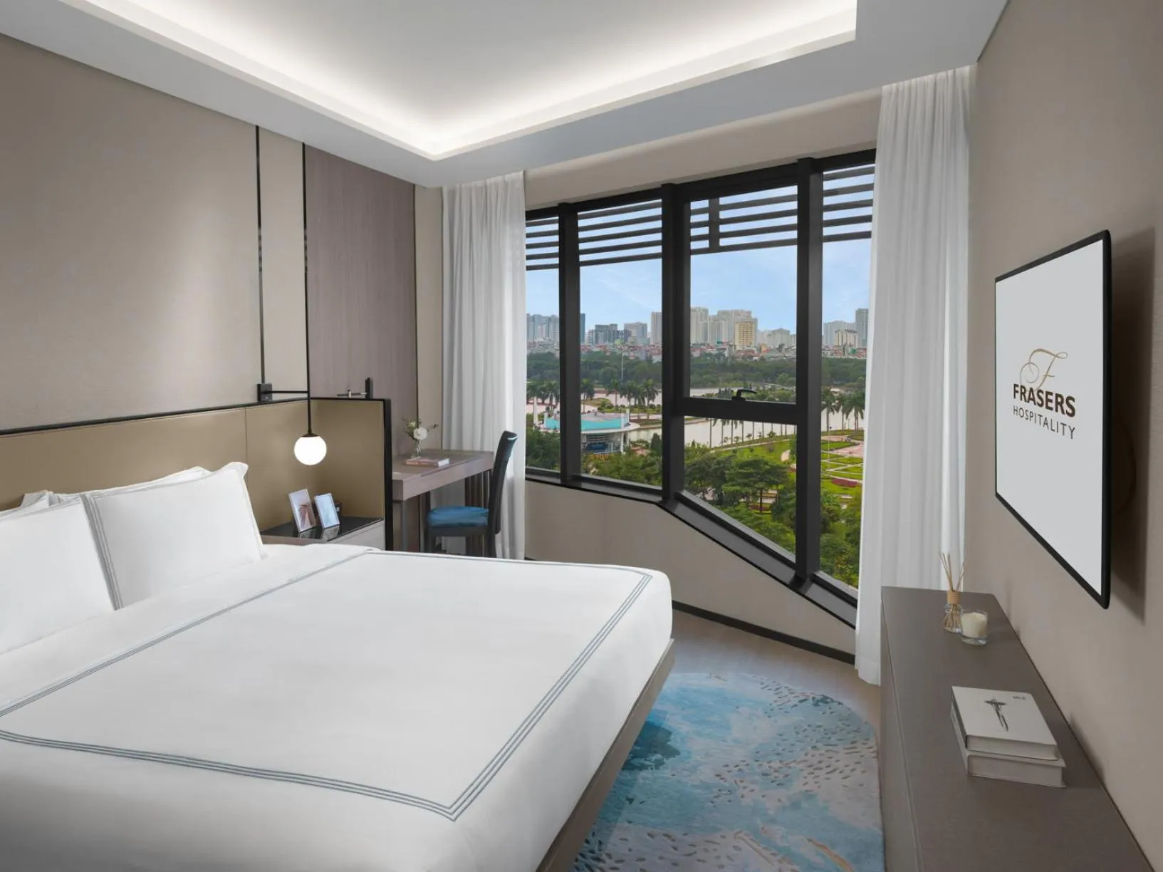 Bed in Fraser Residence Hanoi