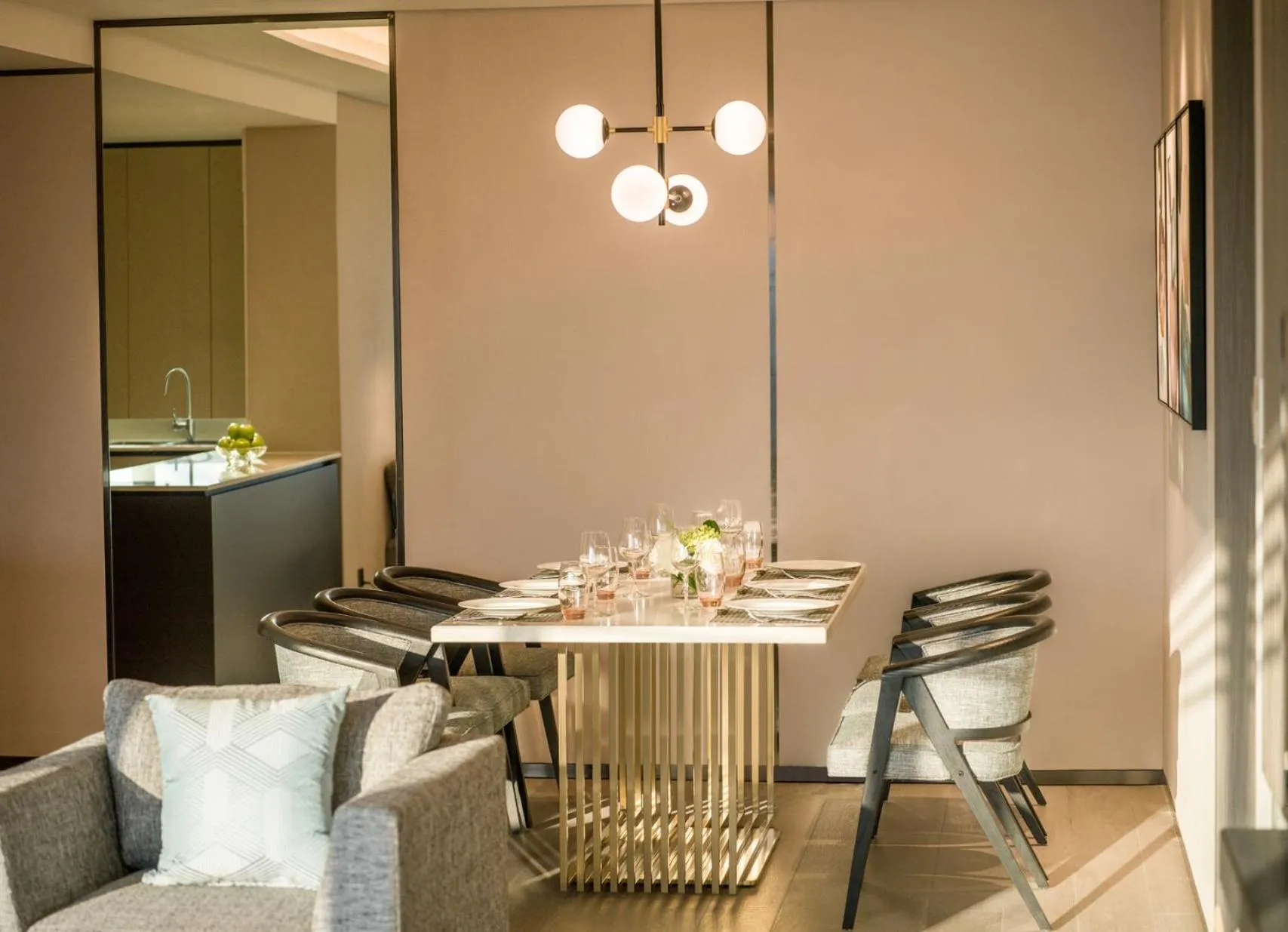 Dining area in Fraser Residence Hanoi