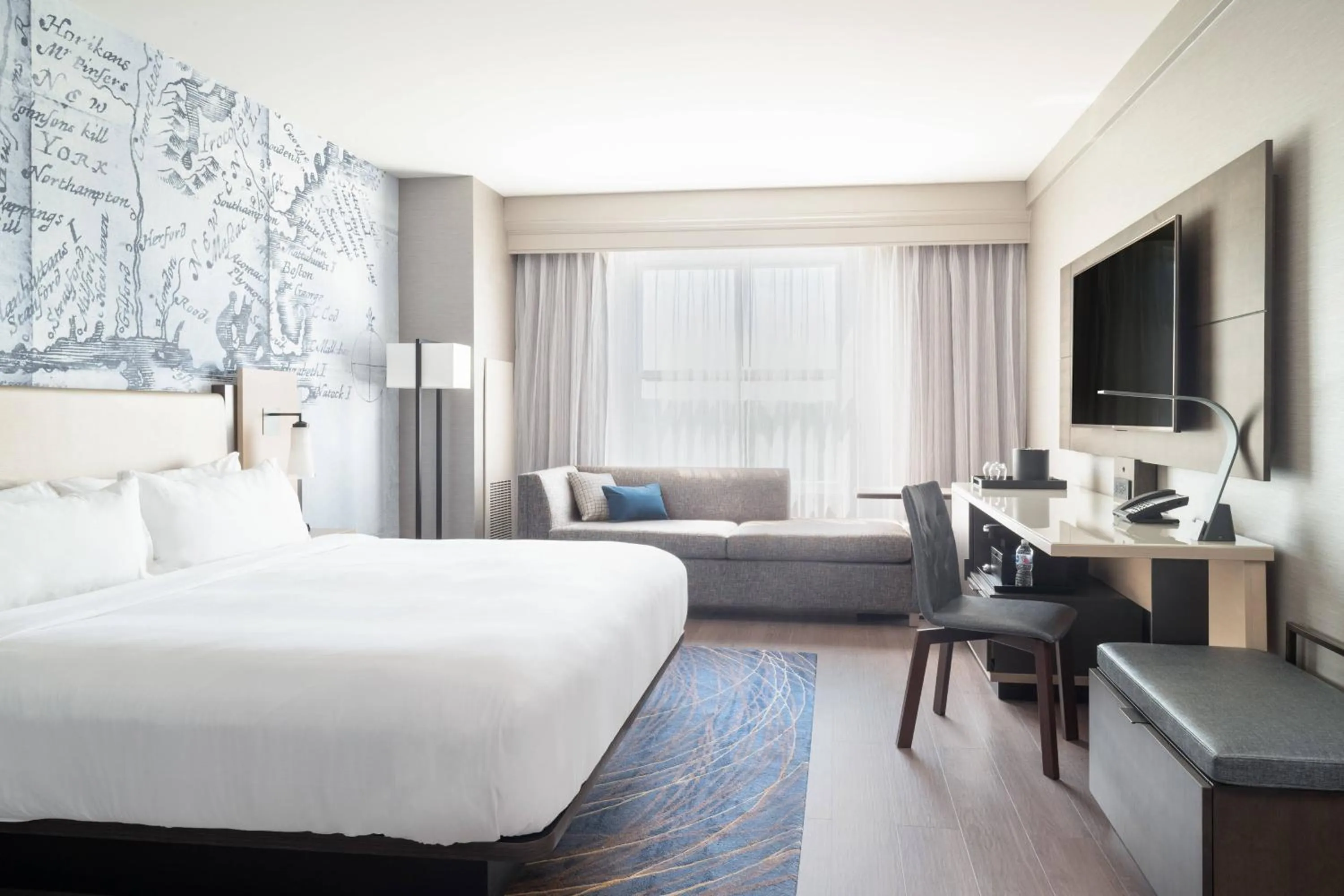 Bedroom, Bed in Mystic Marriott Hotel and Spa