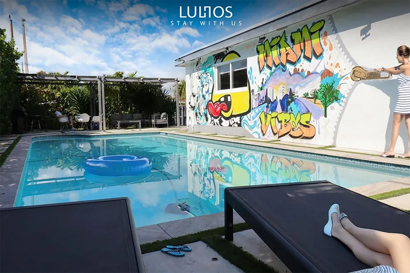 Patio in Magical Miami Retreat with Heated Pool, Mini Golf, and Basketball Court L19
