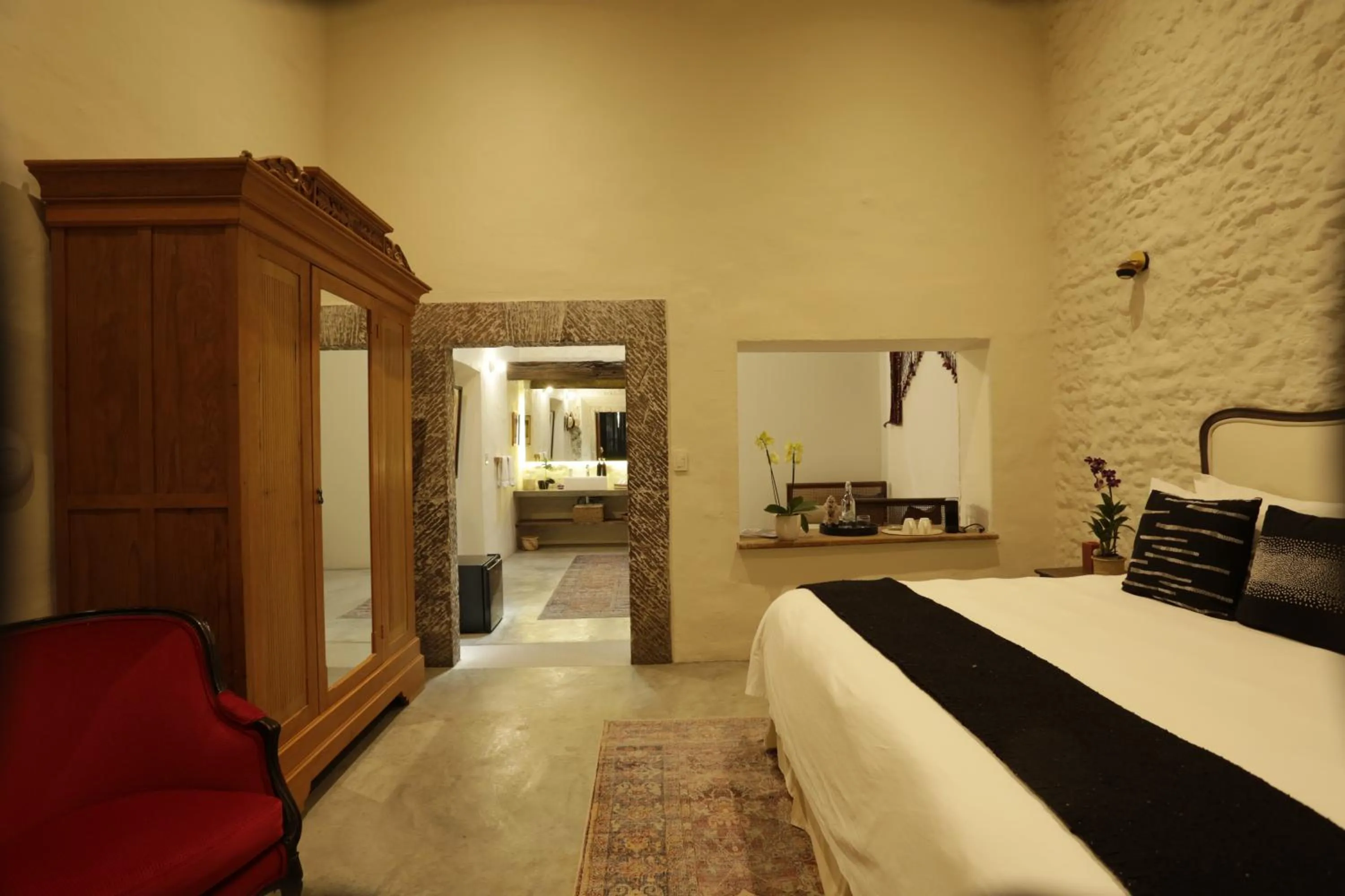 Bed in Orchid House San Miguel de Allende