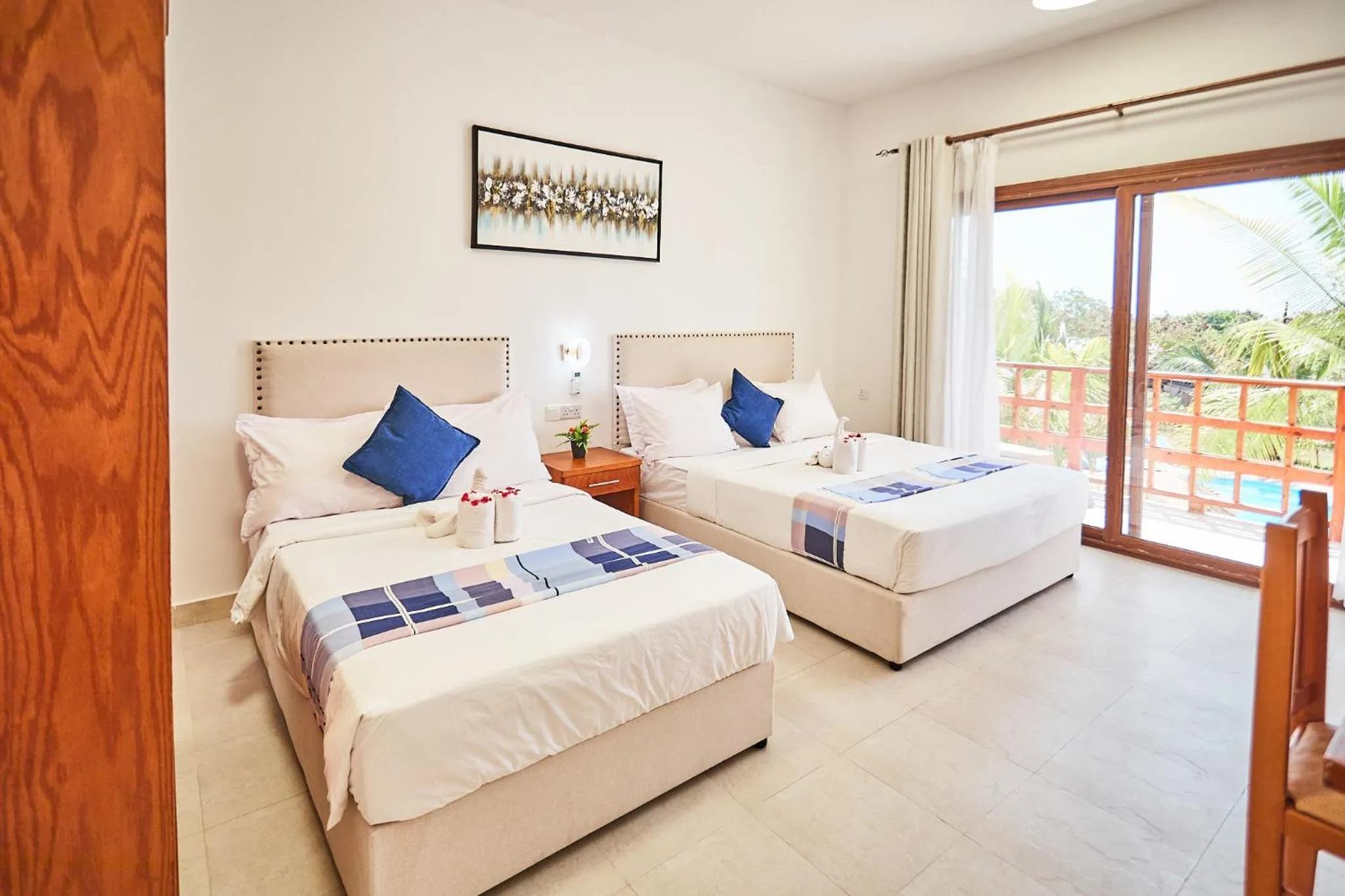 Bed in Malika Nungwi Hotel